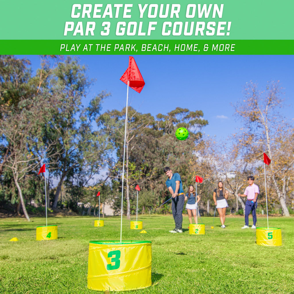 GoSports Yard Links Golf Game with 6 Buckets, Tee Markers and 6 Balls GoSports 