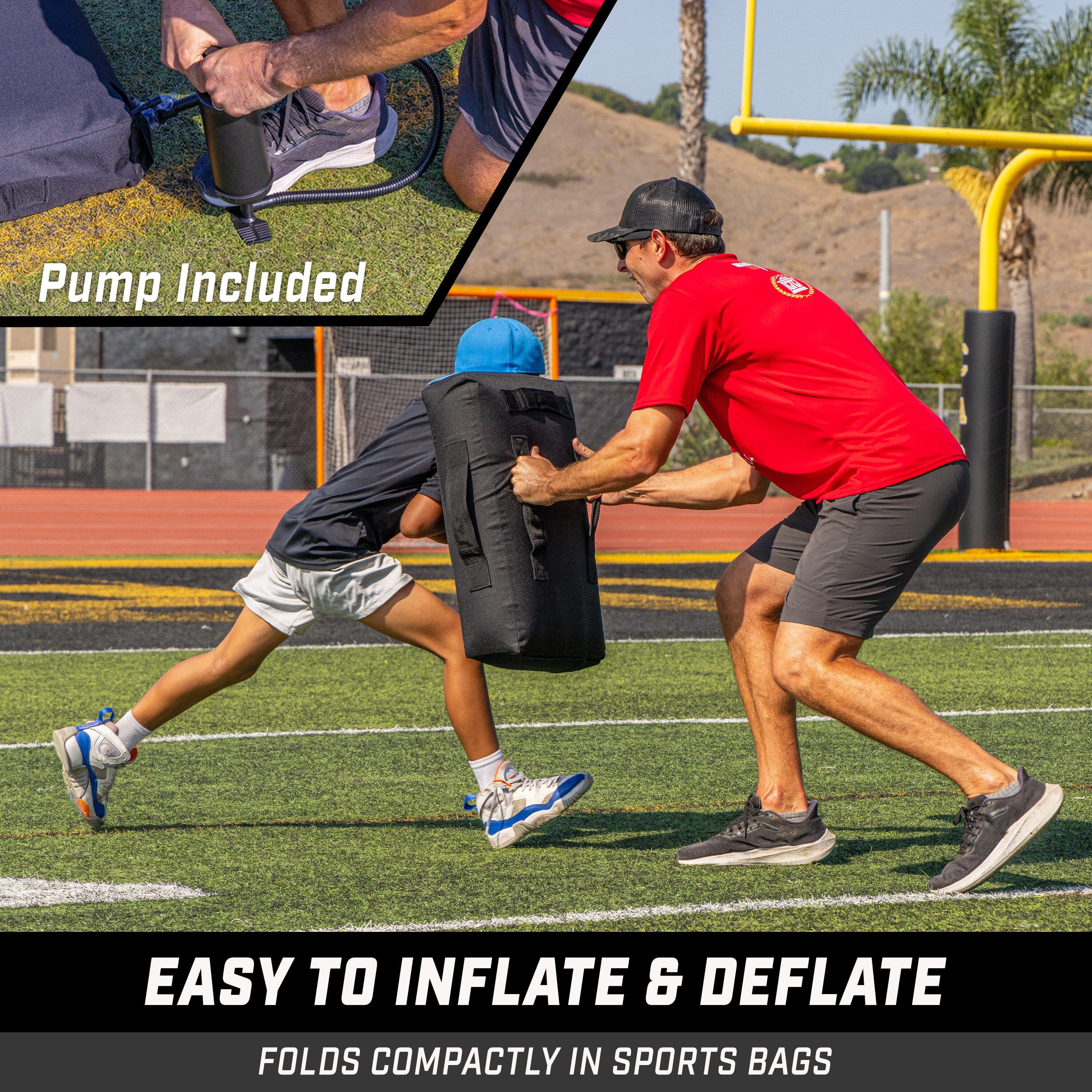 GoSports Inflatable Blocking Pad - Training Equipment for Basketball, Football, Lacrosse, Martial Arts & More - 23" x 15" Football GoSports 