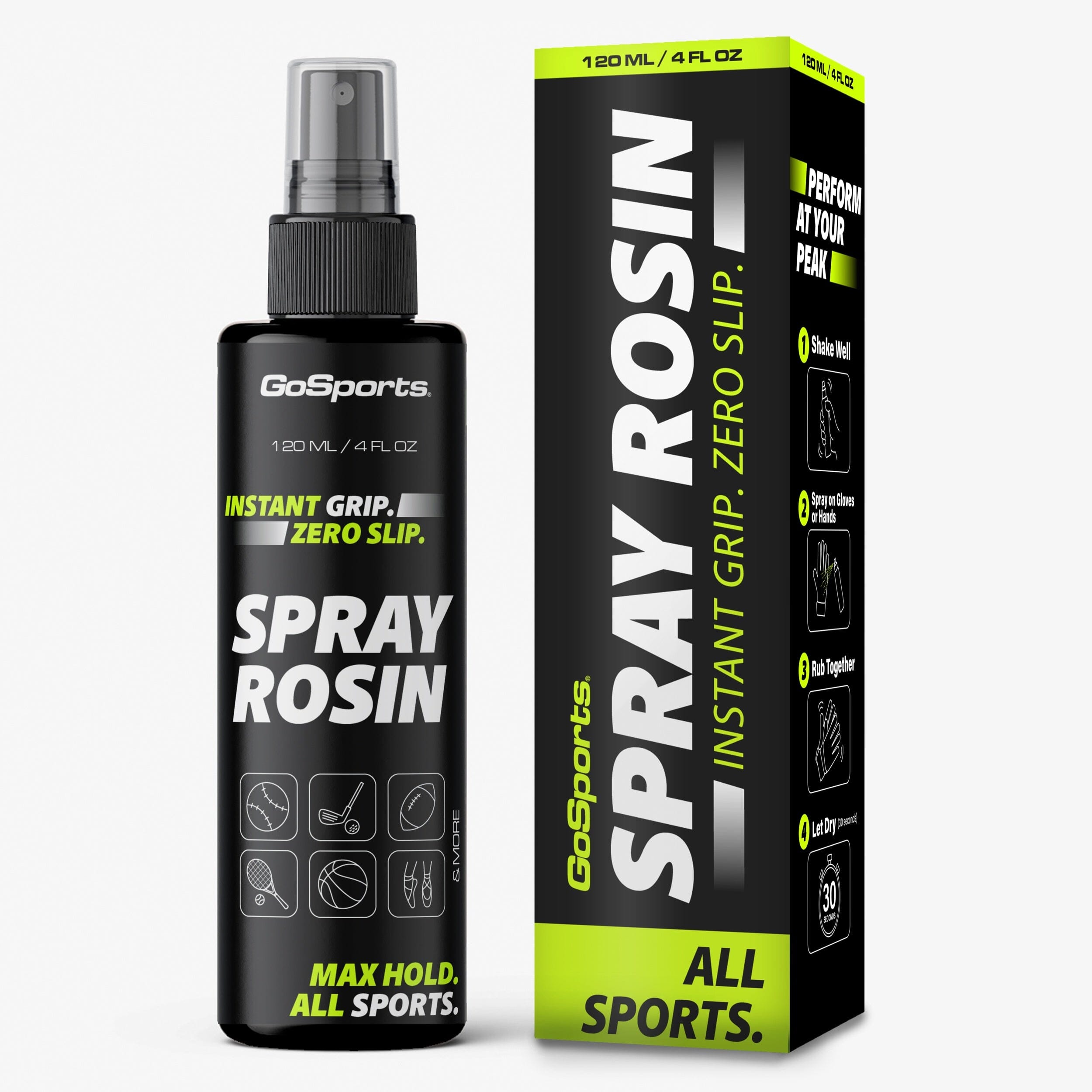 GoSports Grip Spray for Hands & Gloves - 4 oz Spray Rosin for Baseball, Football, Basketball, Golf, & More Playgosports.com 