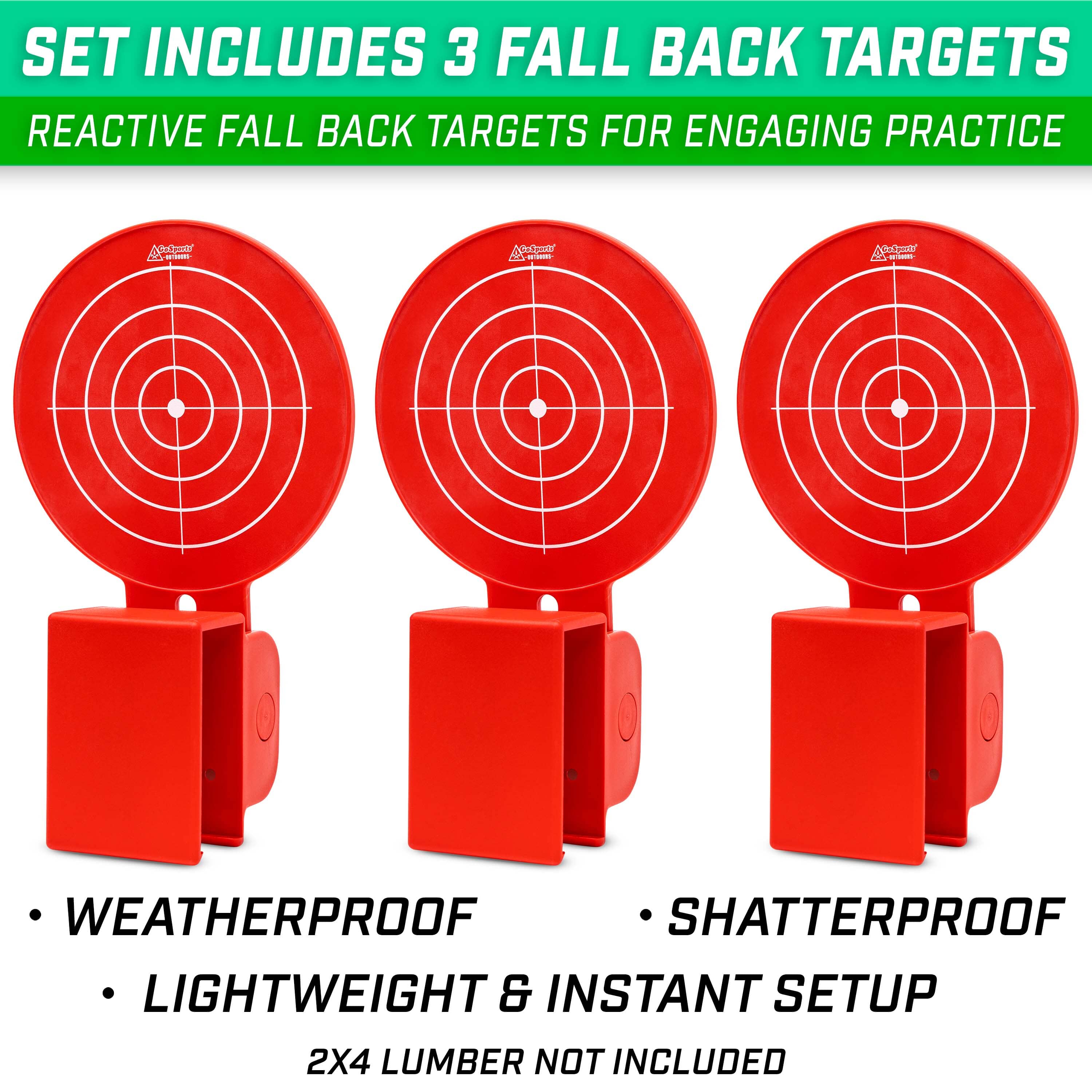 GoSports Outdoors Blast Range Shooting Target 3 Pack, All-Weather Reactive Fall Back Targets Target Practice GoSportsOutdoors.com 