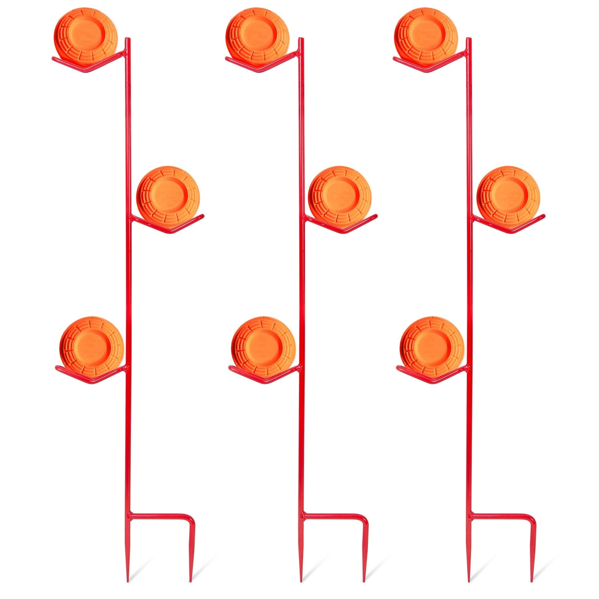 GoSports Outdoors High Caliber Tri-Tower Steel Clay Pigeon Holder – 3 Pack, Shooting Practice Clay Target Stands Target Practice playgosports.com 