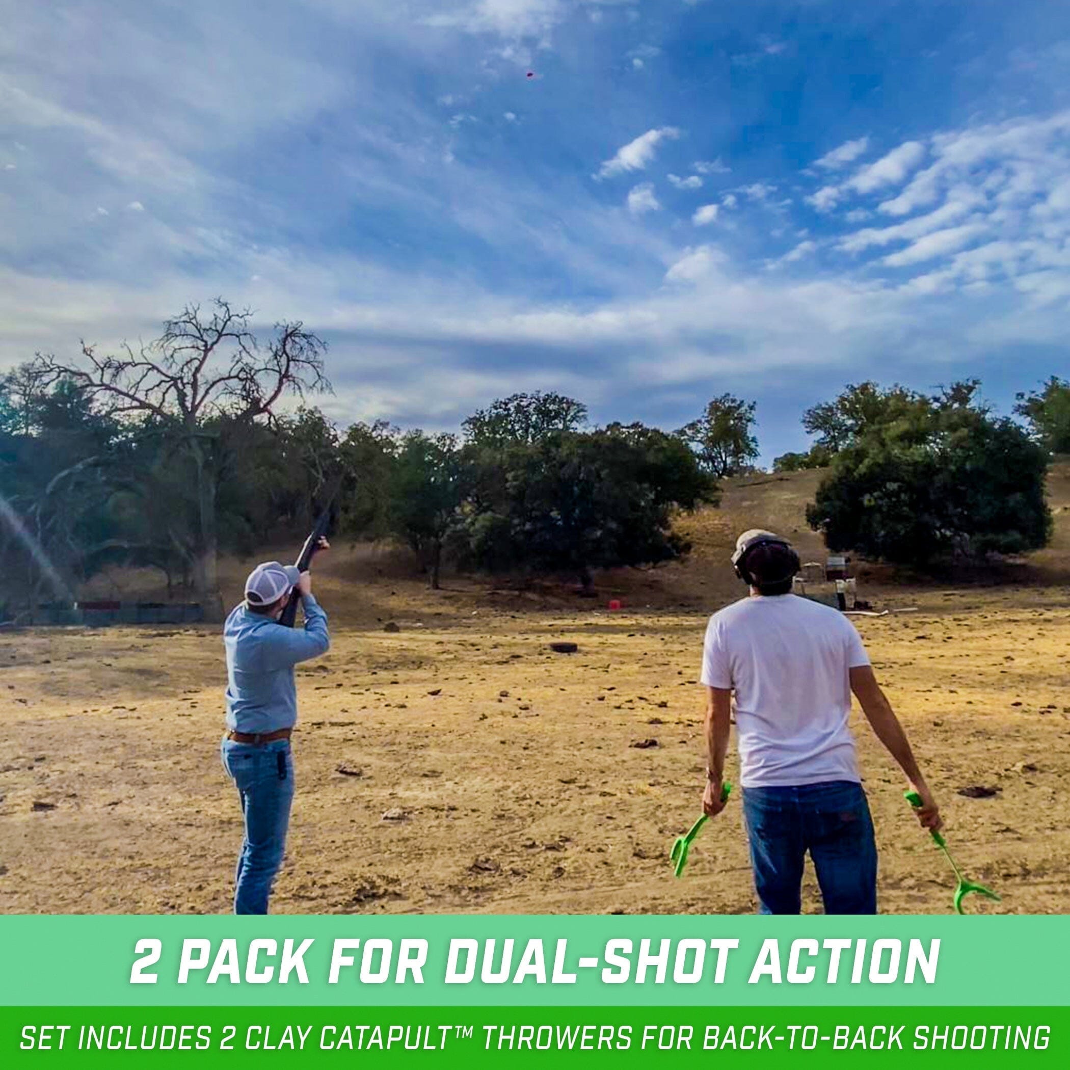 GoSports Outdoors Clay Catapult Handheld Clay Pigeon Thrower 2 Pack for Shooting Practice Target Practice GoSportsOutdoors.com 