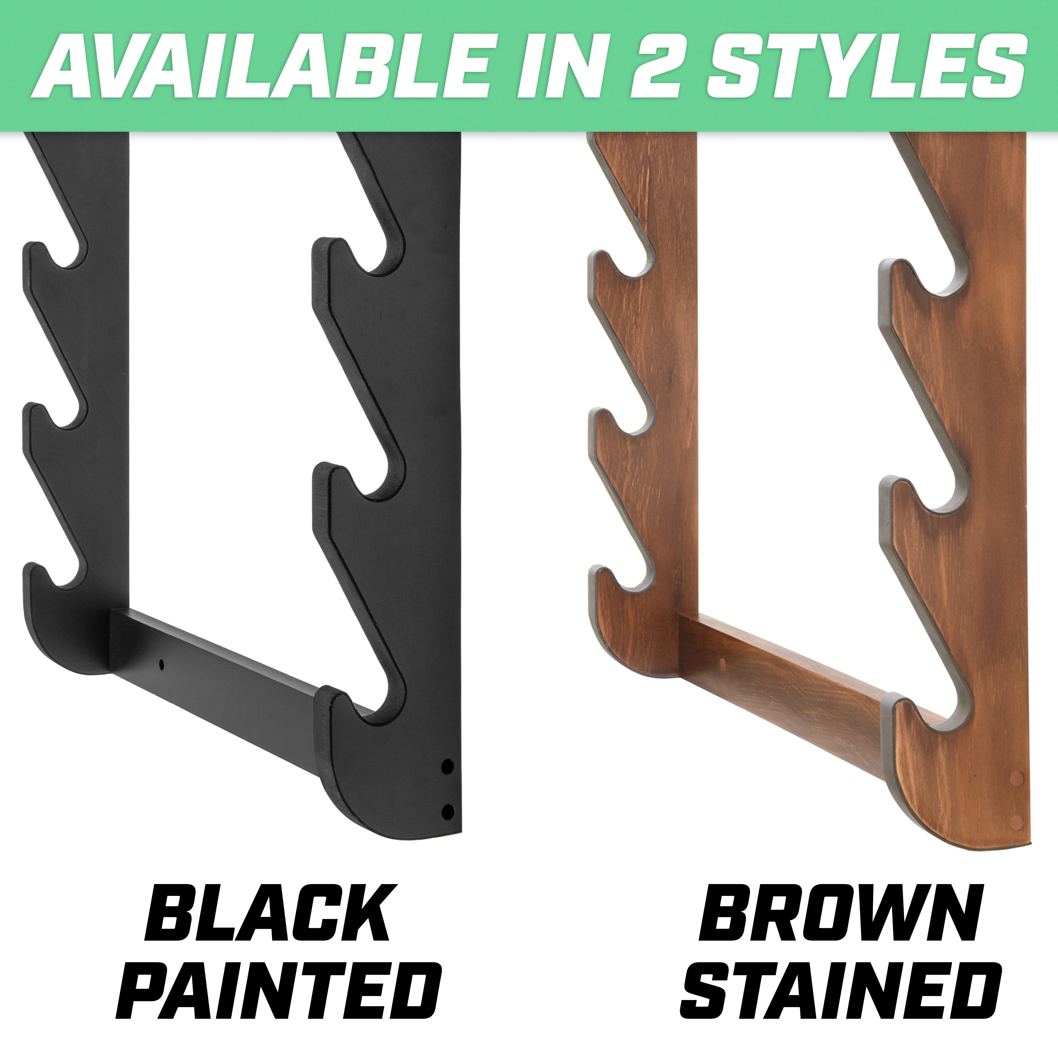 GoSports Outdoors Wall Mounted Firearm Display Rack with Premium Black Painted Pine - Holds 5 Rifles or Shotguns GoSports Outdoors 