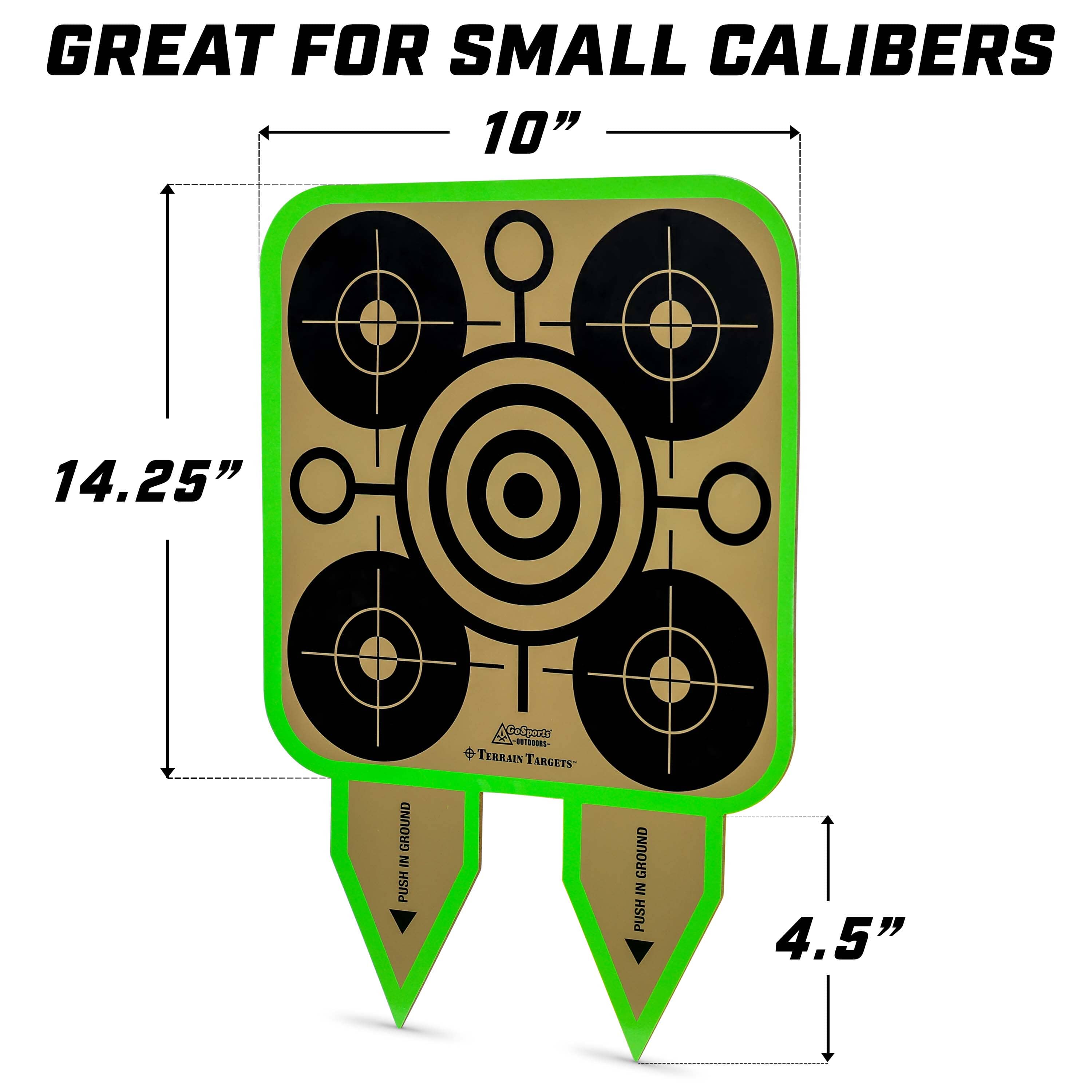 GoSports Outdoors Terrain Targets, Reactive Multi-Targets for Shooting Range with Neon Green Shot Confirmation, Great for Small Calibers Target Practice GoSportsOutdoors.com 