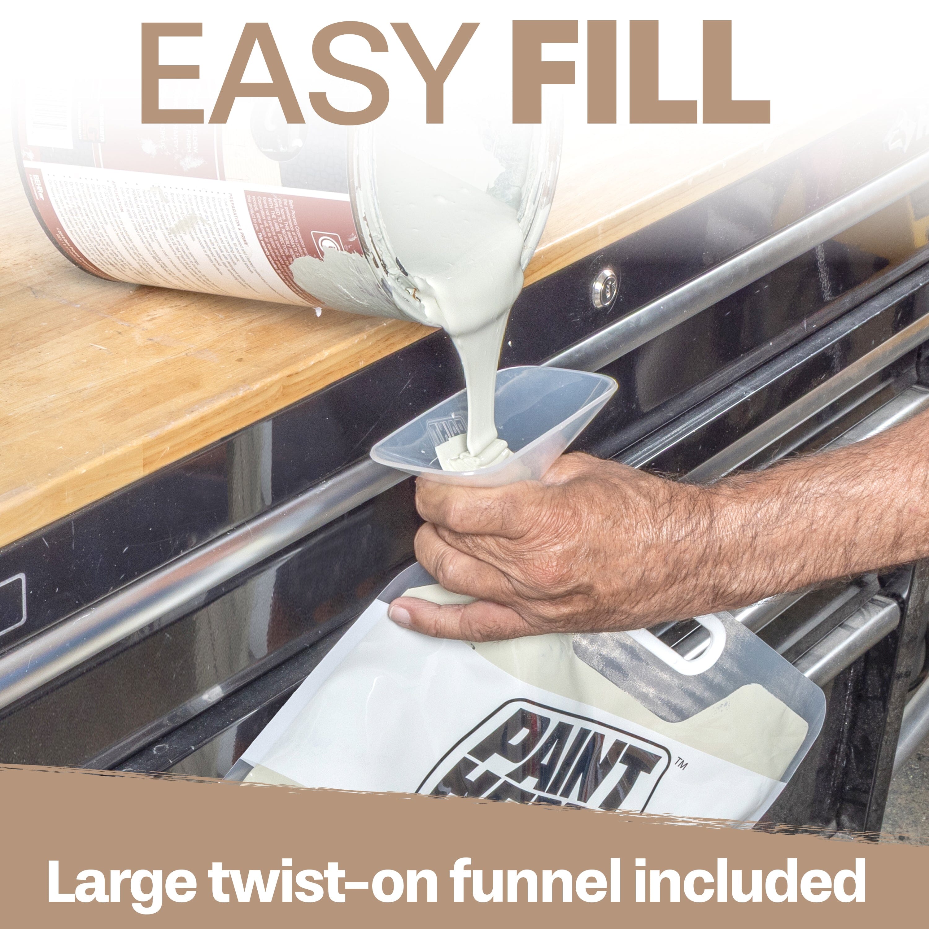 Paint Hero 8 Pack Paint Storage Bags - Airtight Refillable 1 Gallon Pouches with Funnel Playgosports.com 