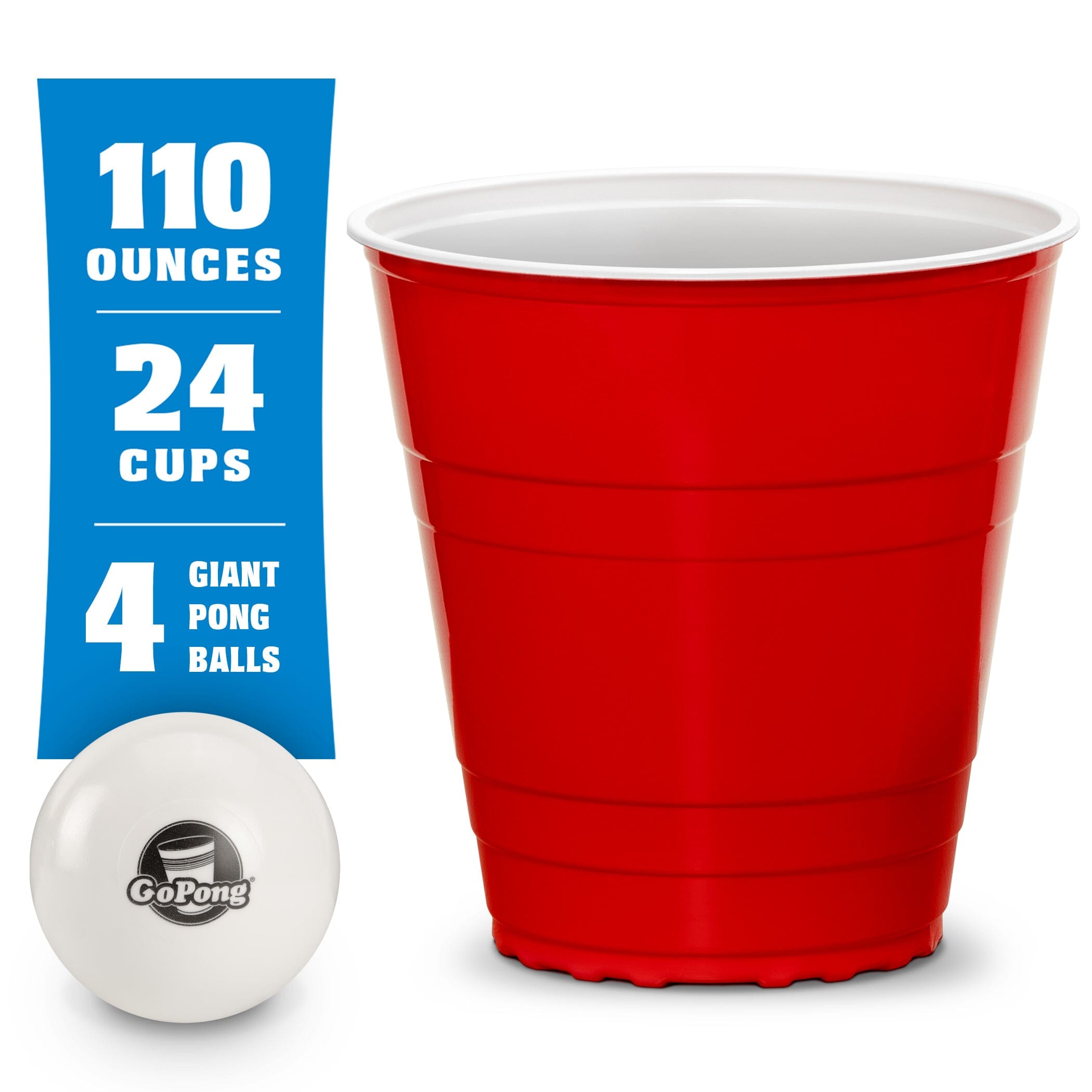 GoBig 110oz Giant Red Party Cups - 24-Pack Party Cups GoPong 