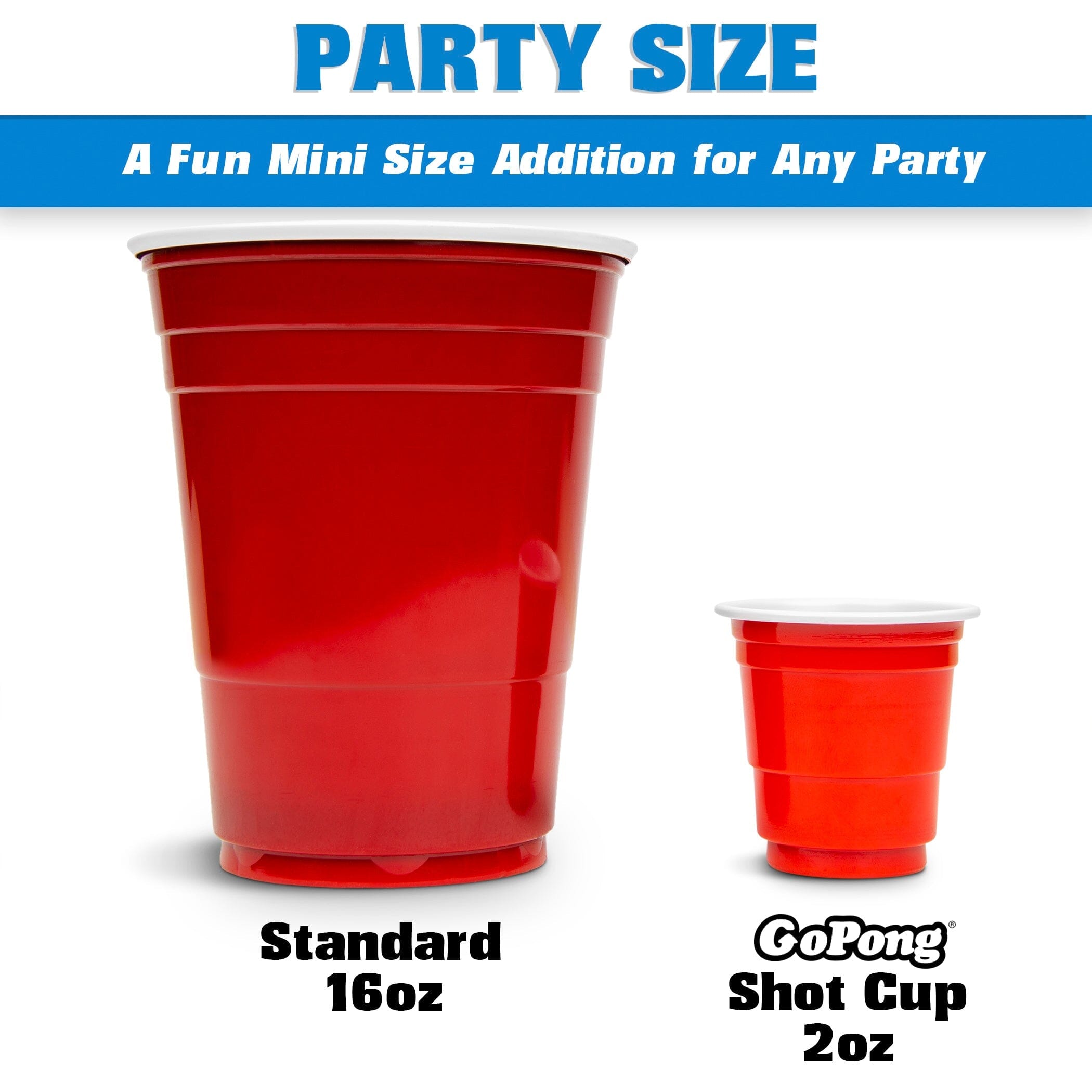 GoPong 2oz Plastic Shot Cups -200-Pack Party Cups GoPong 