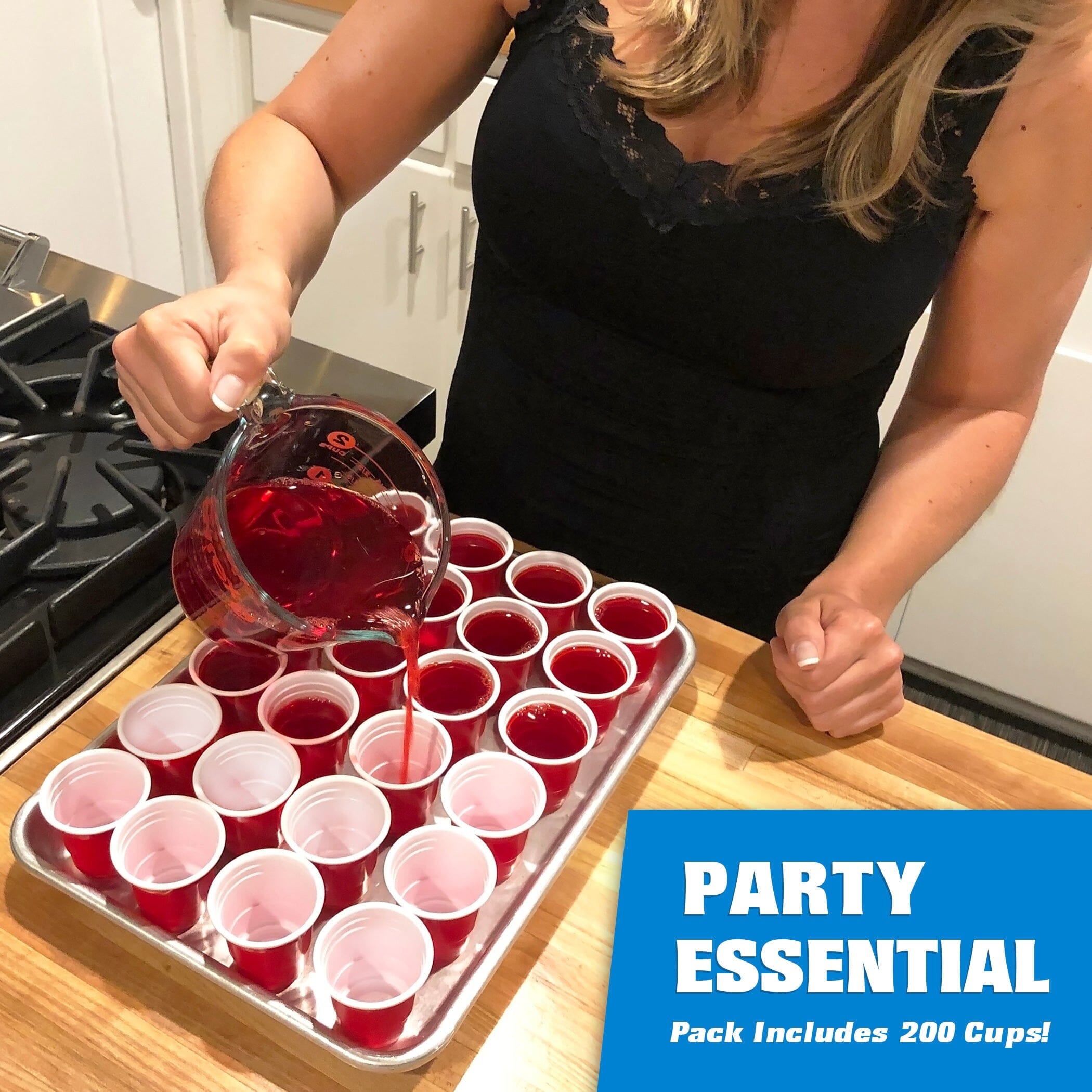 GoPong 2oz Plastic Shot Cups -200-Pack Party Cups GoPong 