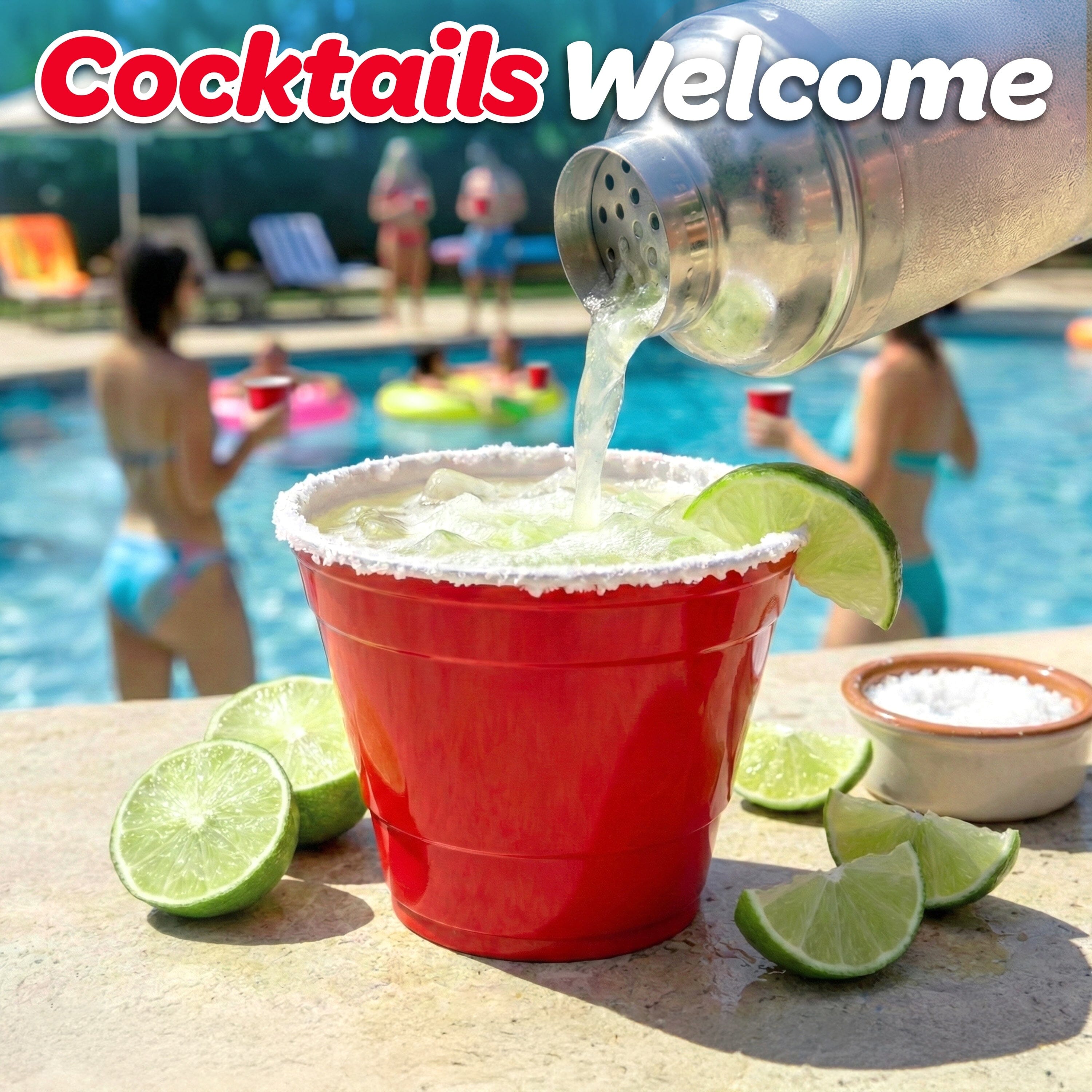 GoBig 9 oz Plastic Wine & Cocktail Cups - Disposable Plastic Party Cups for Alcohol Playgosports.com 