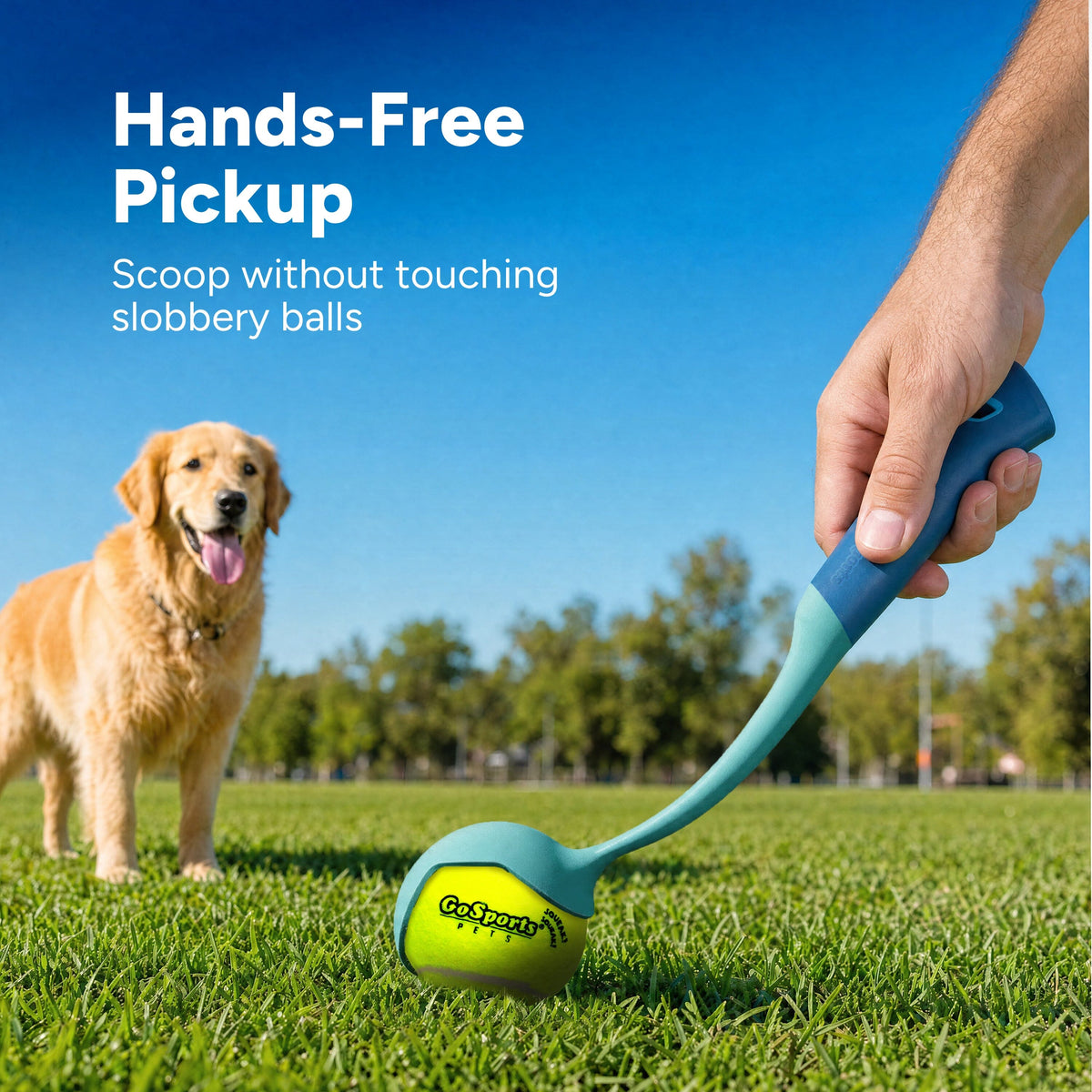 12" Dog Tennis Ball Launcher with Squeaky Ball GoSports Pets 