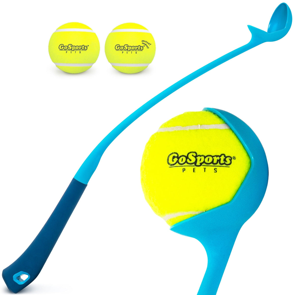 24" Soft-Touch Grip Dog Ball Launcher with 2 Tennis Balls, image 1 of 7