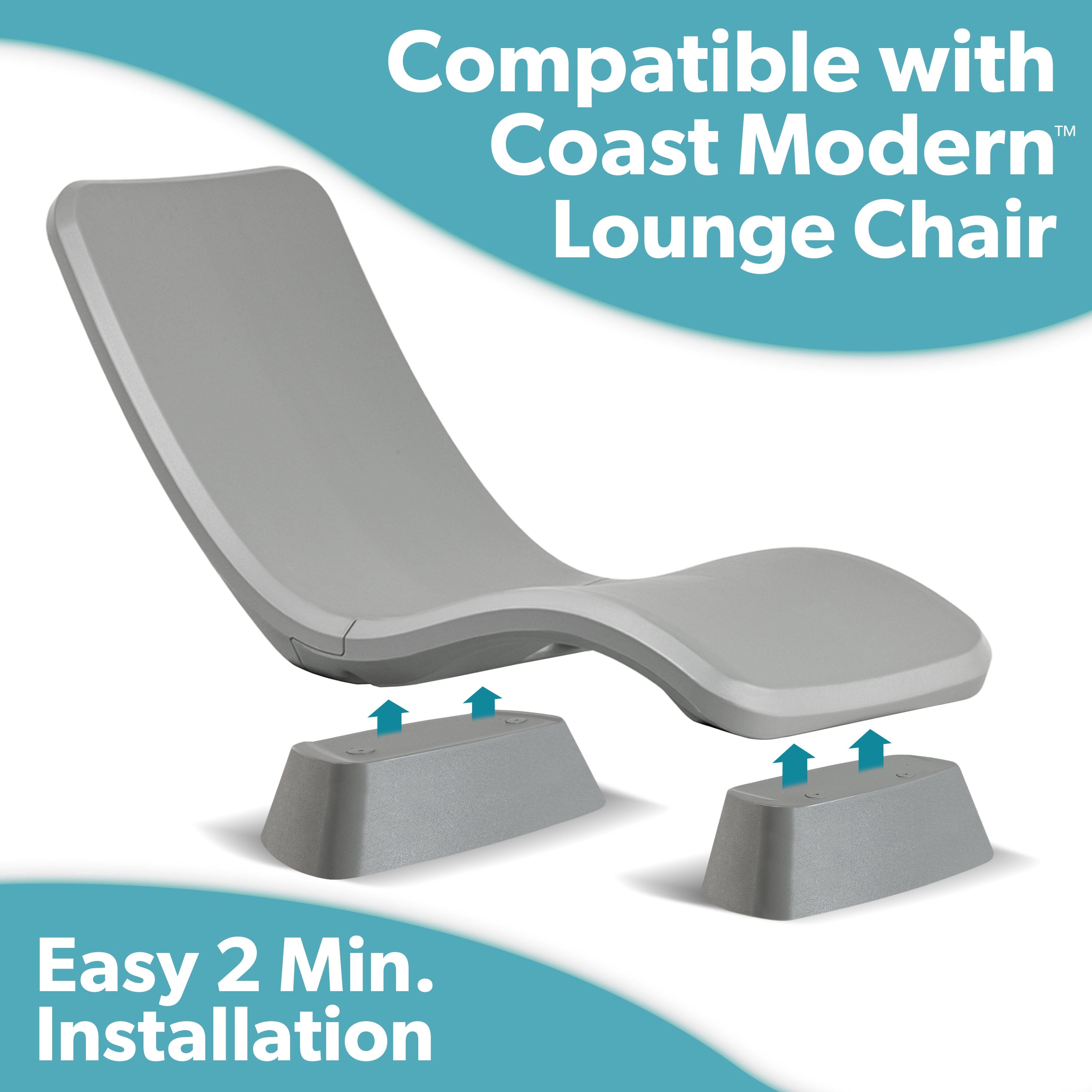 Coast Modern Weighted Riser Kit for Lounge Chair - Use In Pool or On Patio PlayGoSports.com 