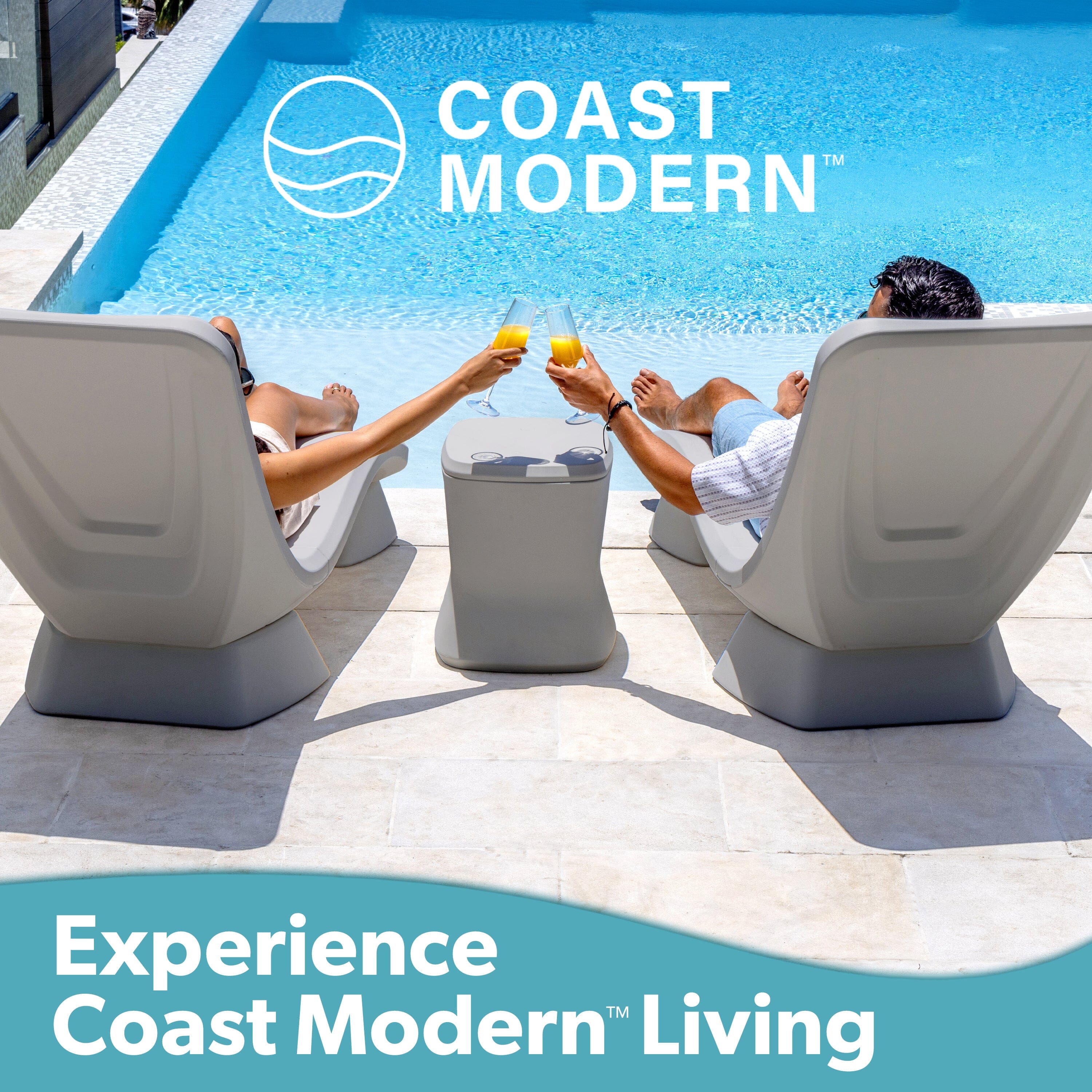 Coast Modern Weighted Riser Kit for Lounge Chair - Use In Pool or On Patio PlayGoSports.com 