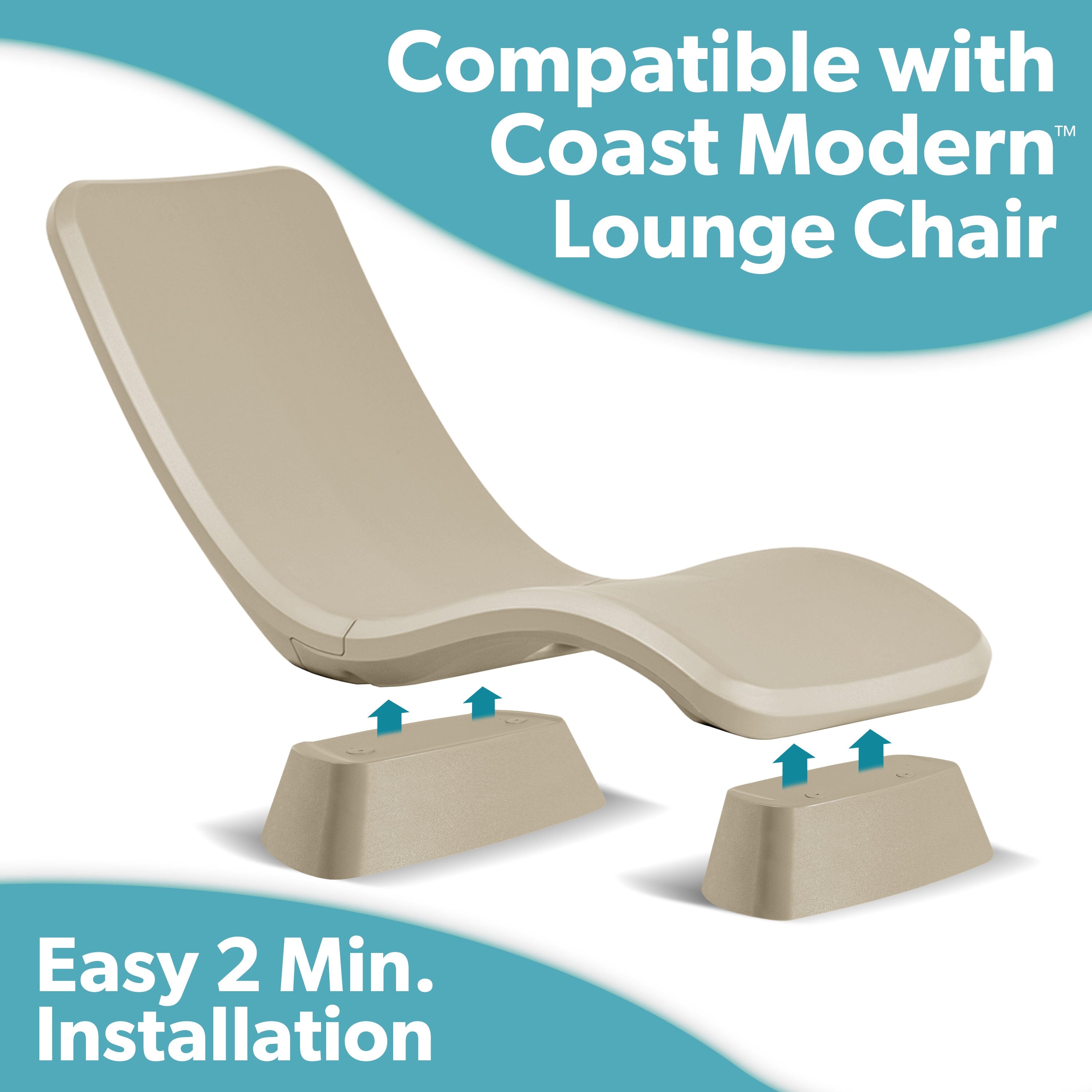 Coast Modern Weighted Riser Kit for Lounge Chair - Use In Pool or On Patio PlayGoSports.com 