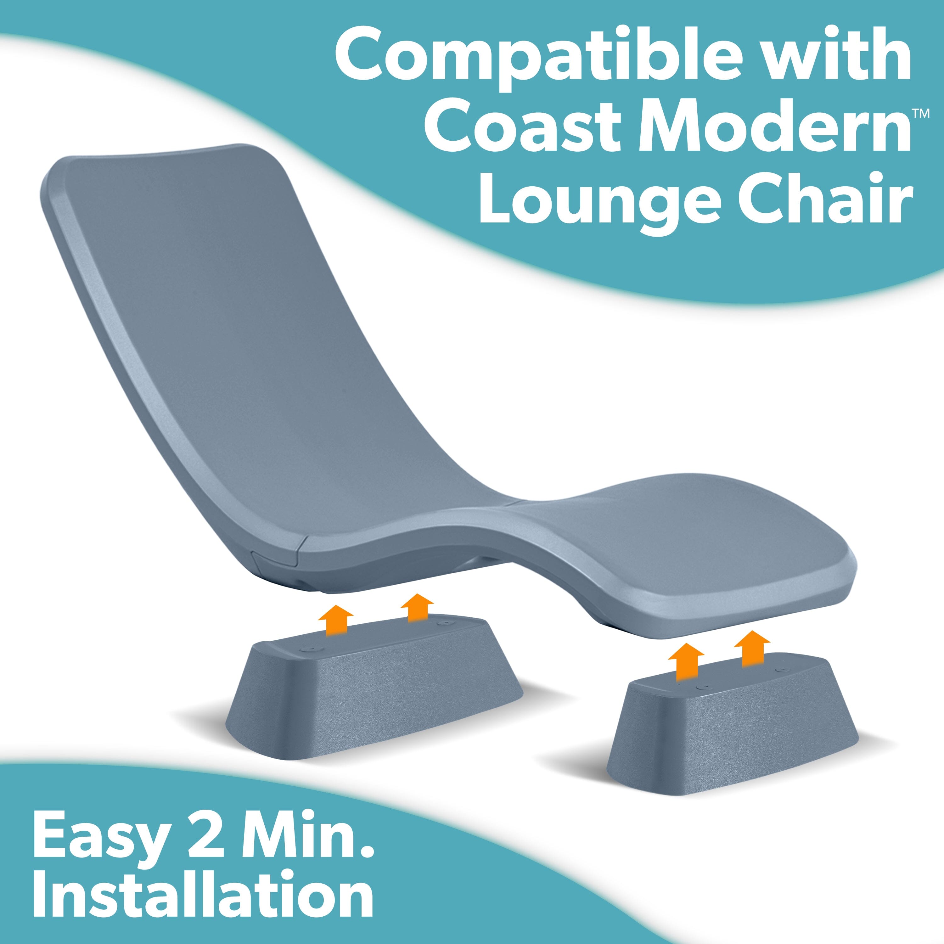 Coast Modern Weighted Riser Kit for Lounge Chair - Use In Pool or On Patio PlayGoSports.com 