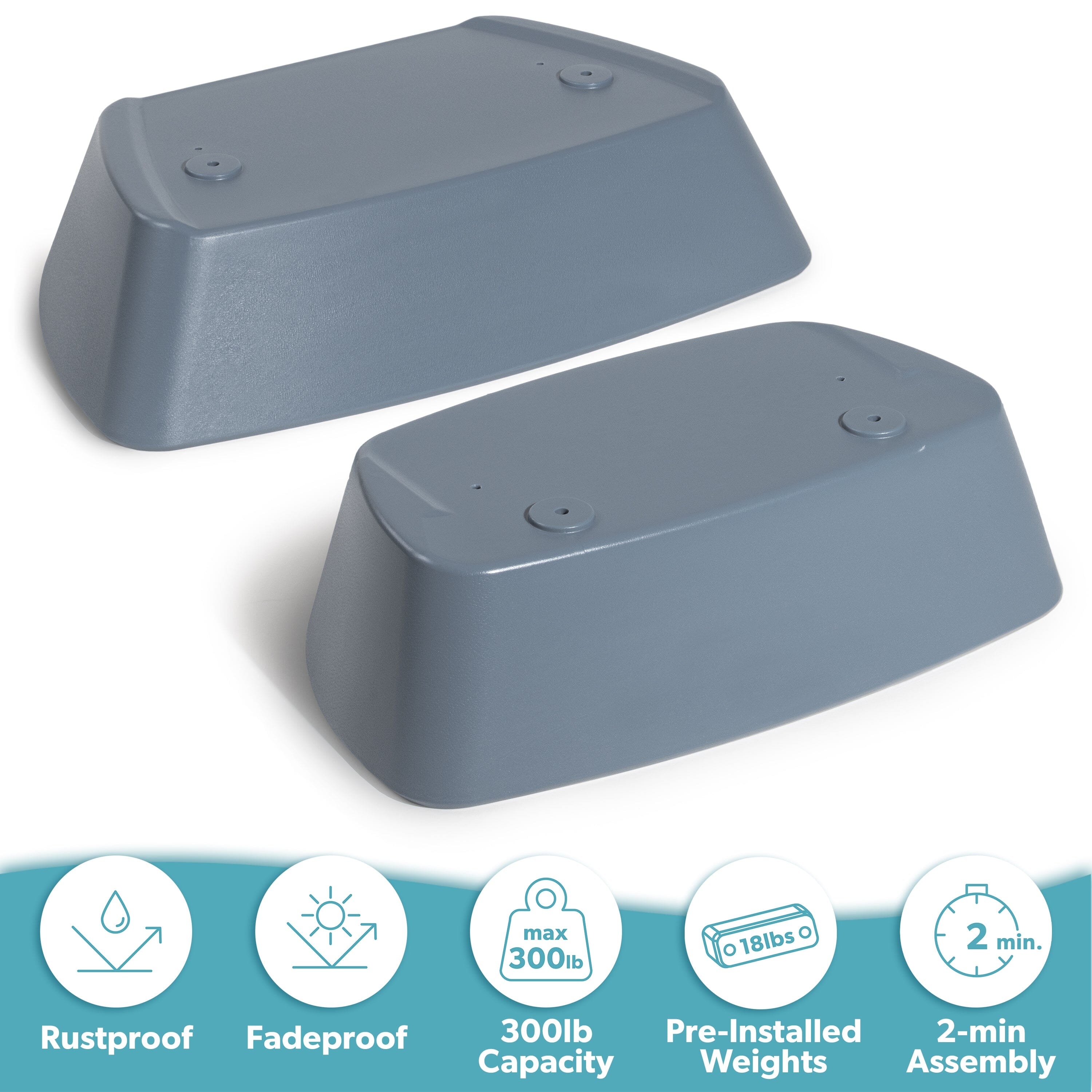 Coast Modern Weighted Riser Kit for Lounge Chair - Use In Pool or On Patio PlayGoSports.com 