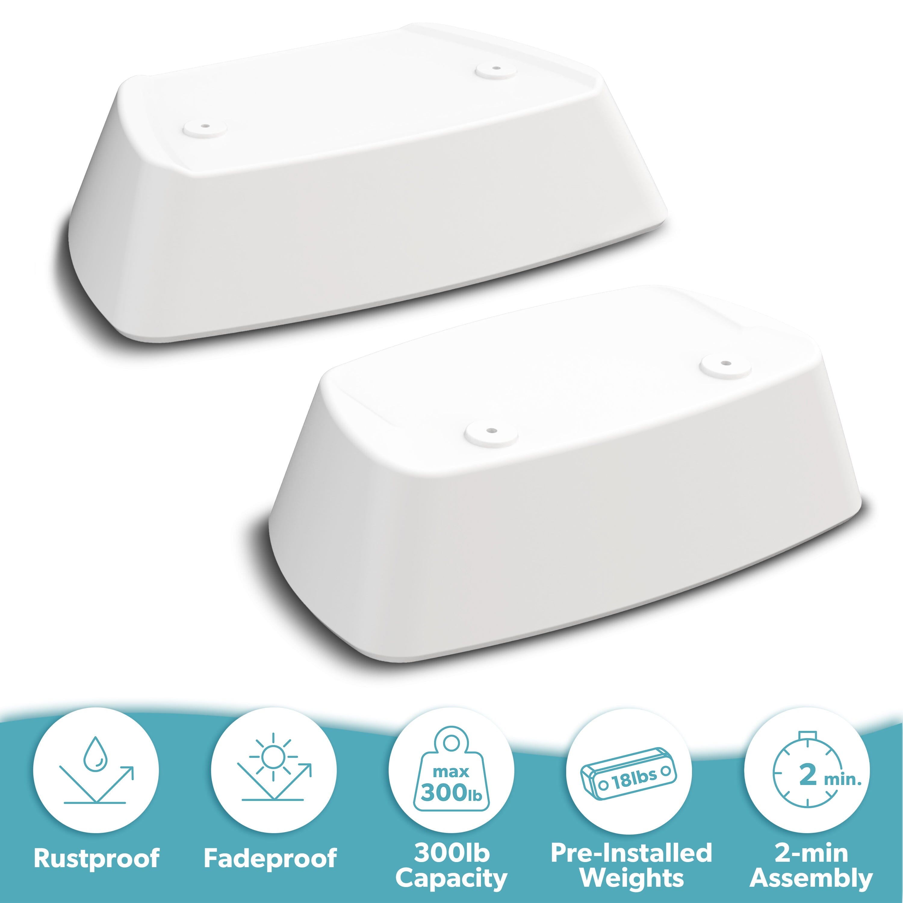 Coast Modern Weighted Riser Kit for Lounge Chair - Use In Pool or On Patio PlayGoSports.com 