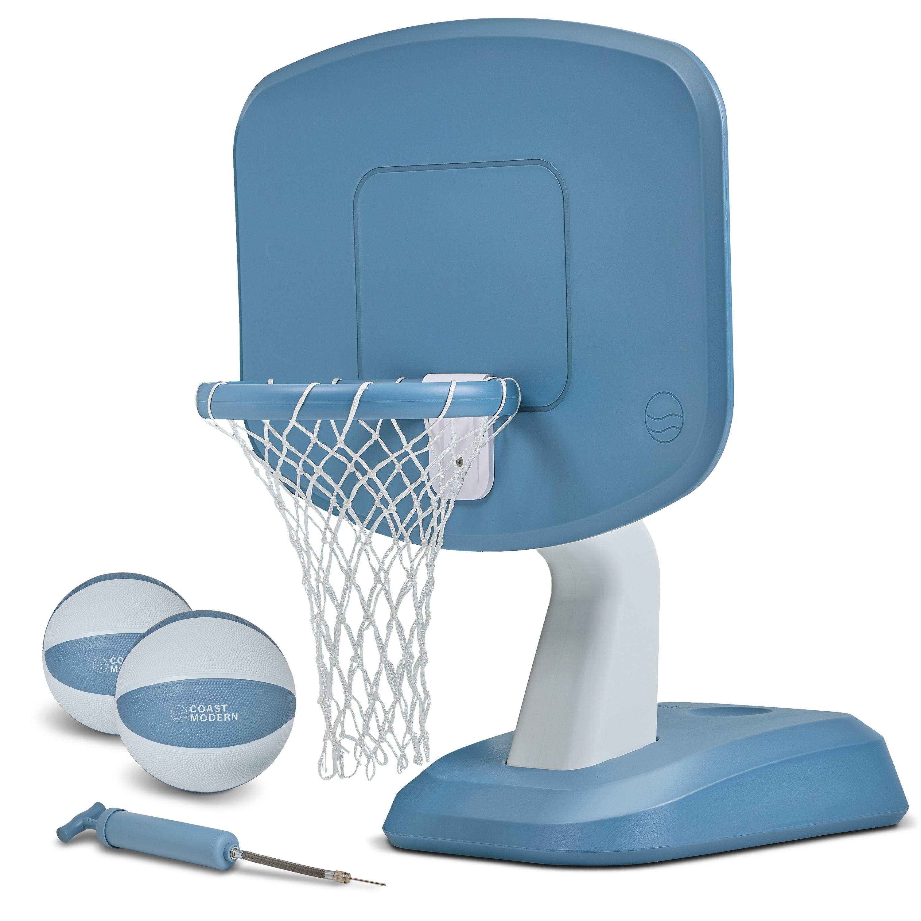 Coast Modern Poolside Basketball Hoop - Premium Outdoor Pool Basketball Hoop with 2 Water Basketballs and Ball Pump Playgosports.com 