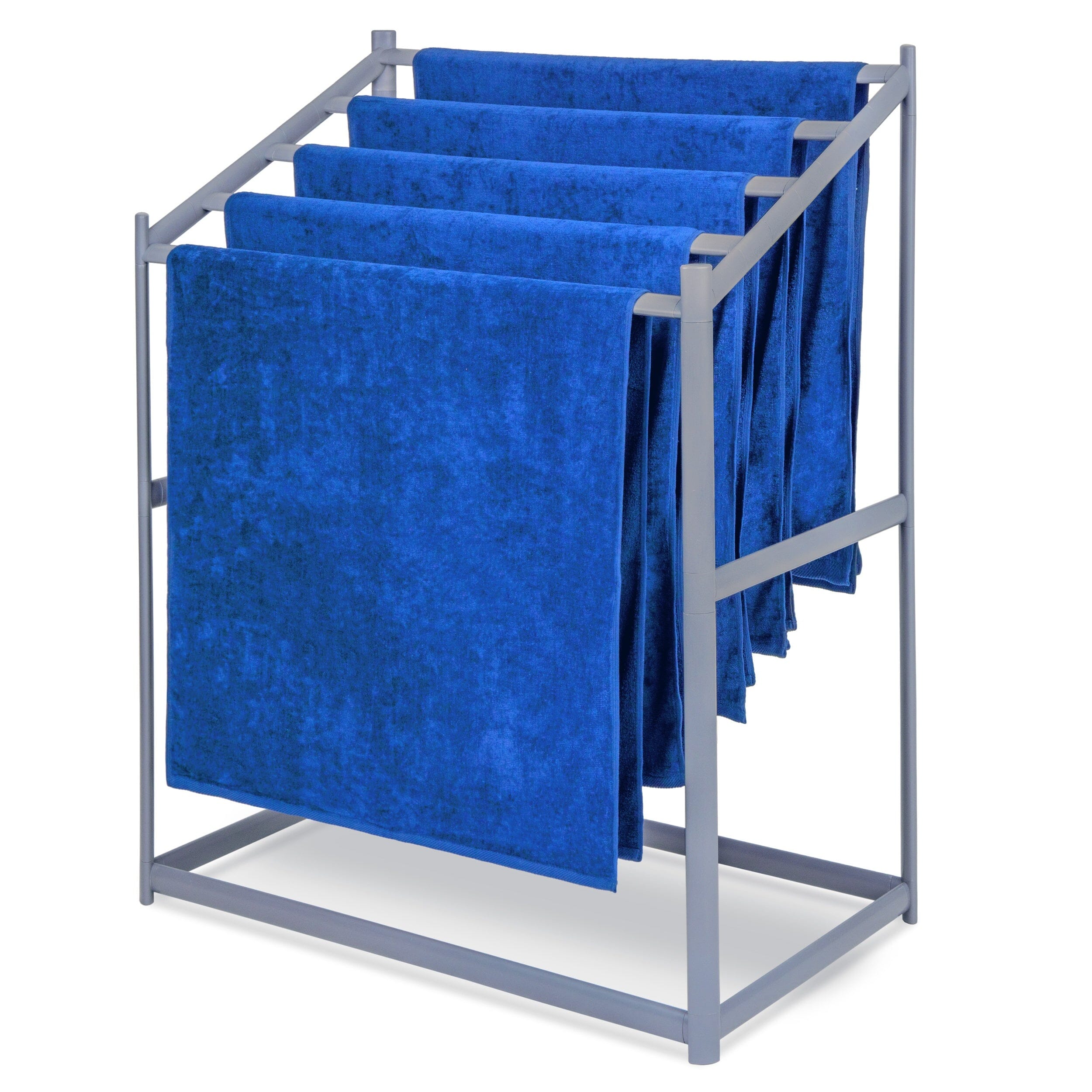Coast Modern Pool Towel Rack – 5 Beach Towel PVC Drying Rack for Outdoor & Indoor Use - Gray PlayGoSports.com 