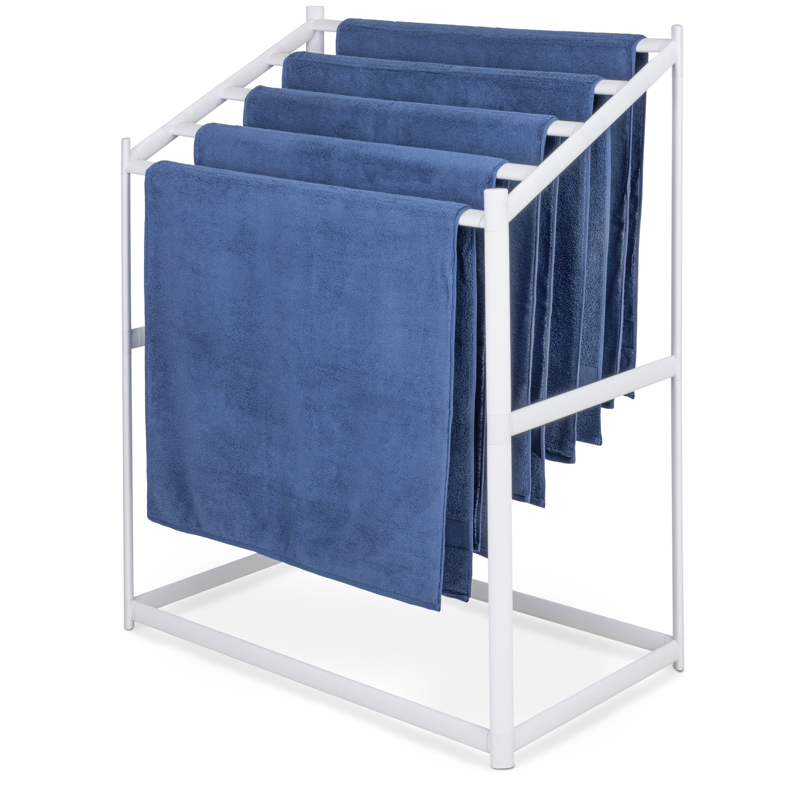 Coast Modern PVC Beach Towel Drying Rack for Pool & Hot Tub - Outdoor & Indoor 5-Tier Modern Design GoSports 