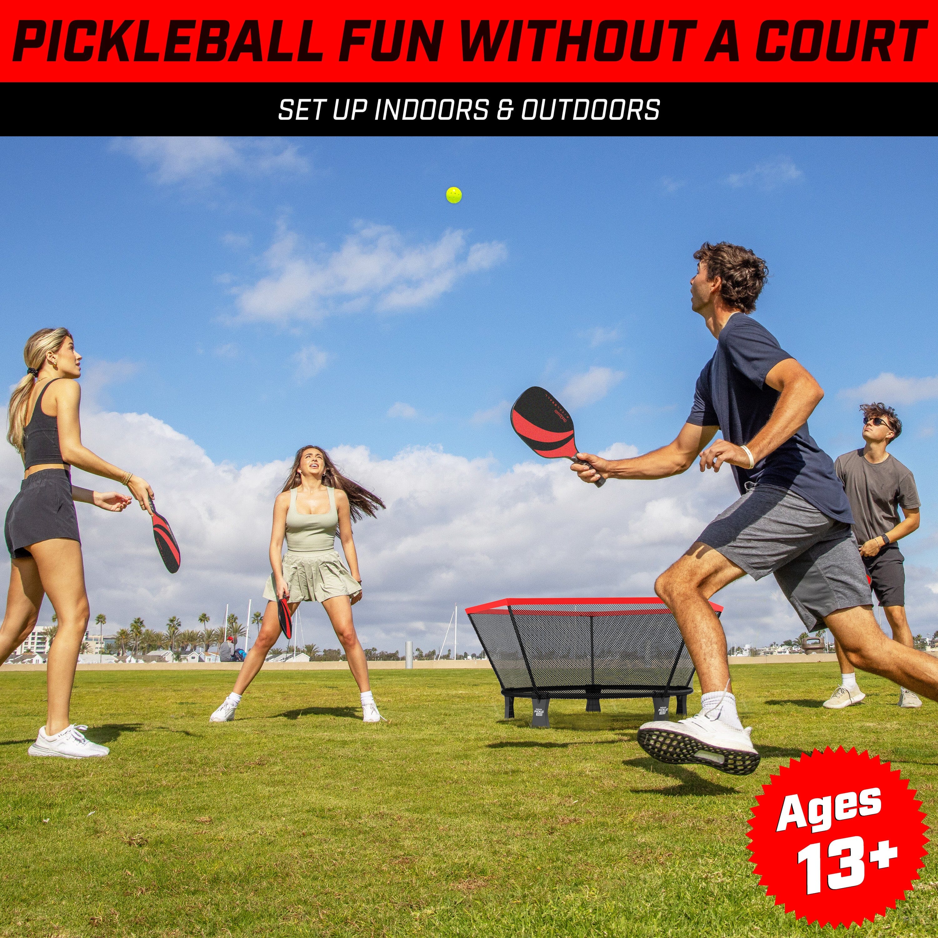 Pickle Ball Racket Game GoSports Pickle 360 Classic Paddle Ball Game Set - Pickleball Without ...