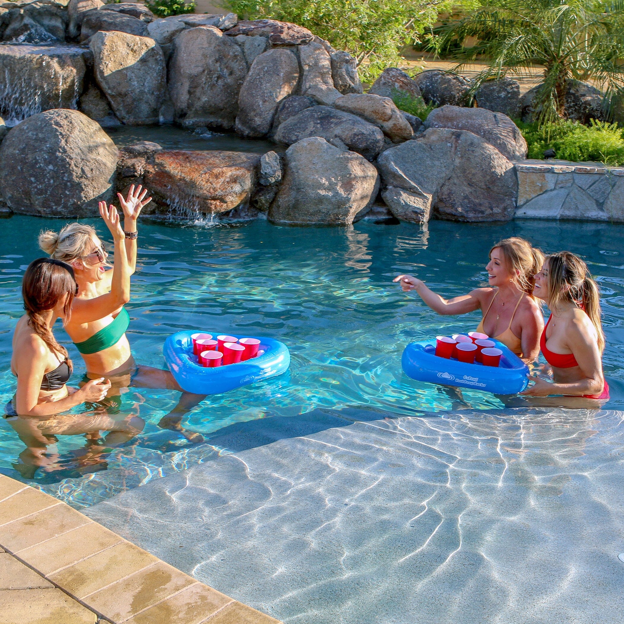GoPong Pool Pong Rack Floating Beer Pong Set Floating Beer Pong gopong.com 