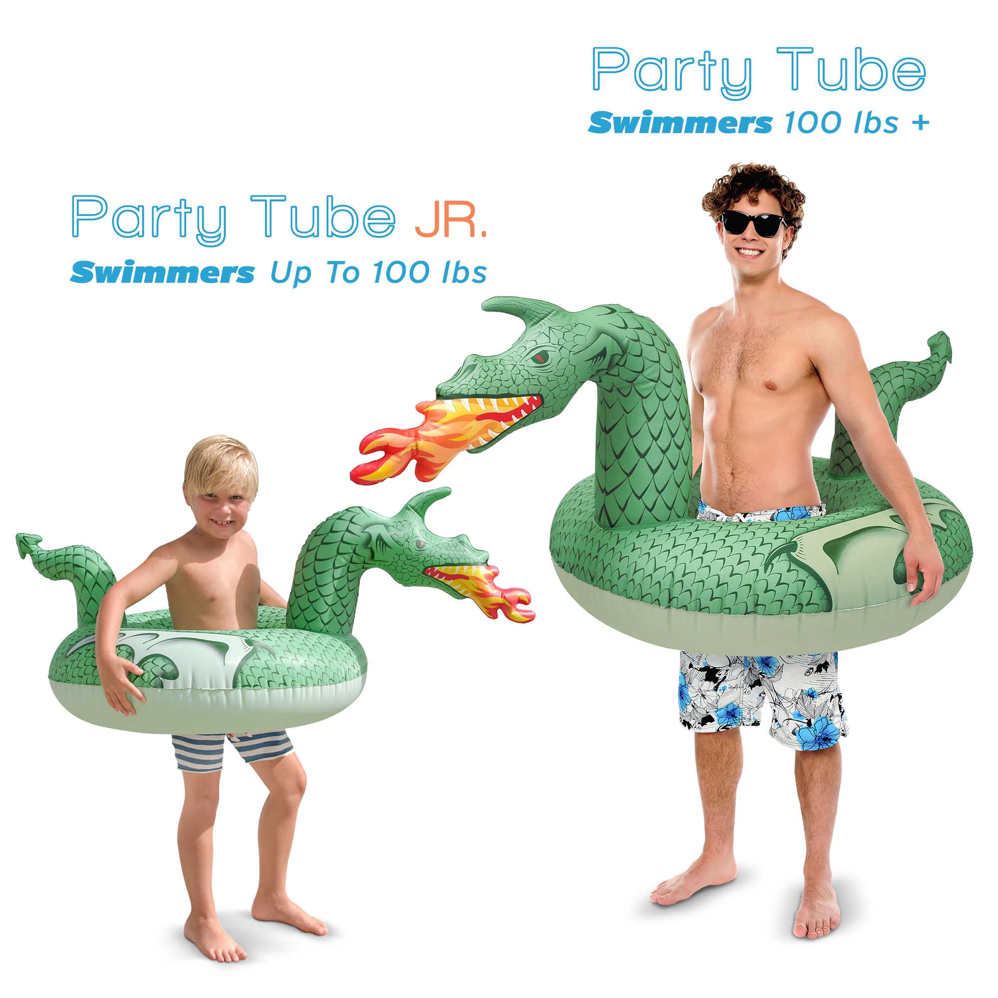 GoFloats Jr Pool Float Party Tube - Fire Dragon GoFloats 