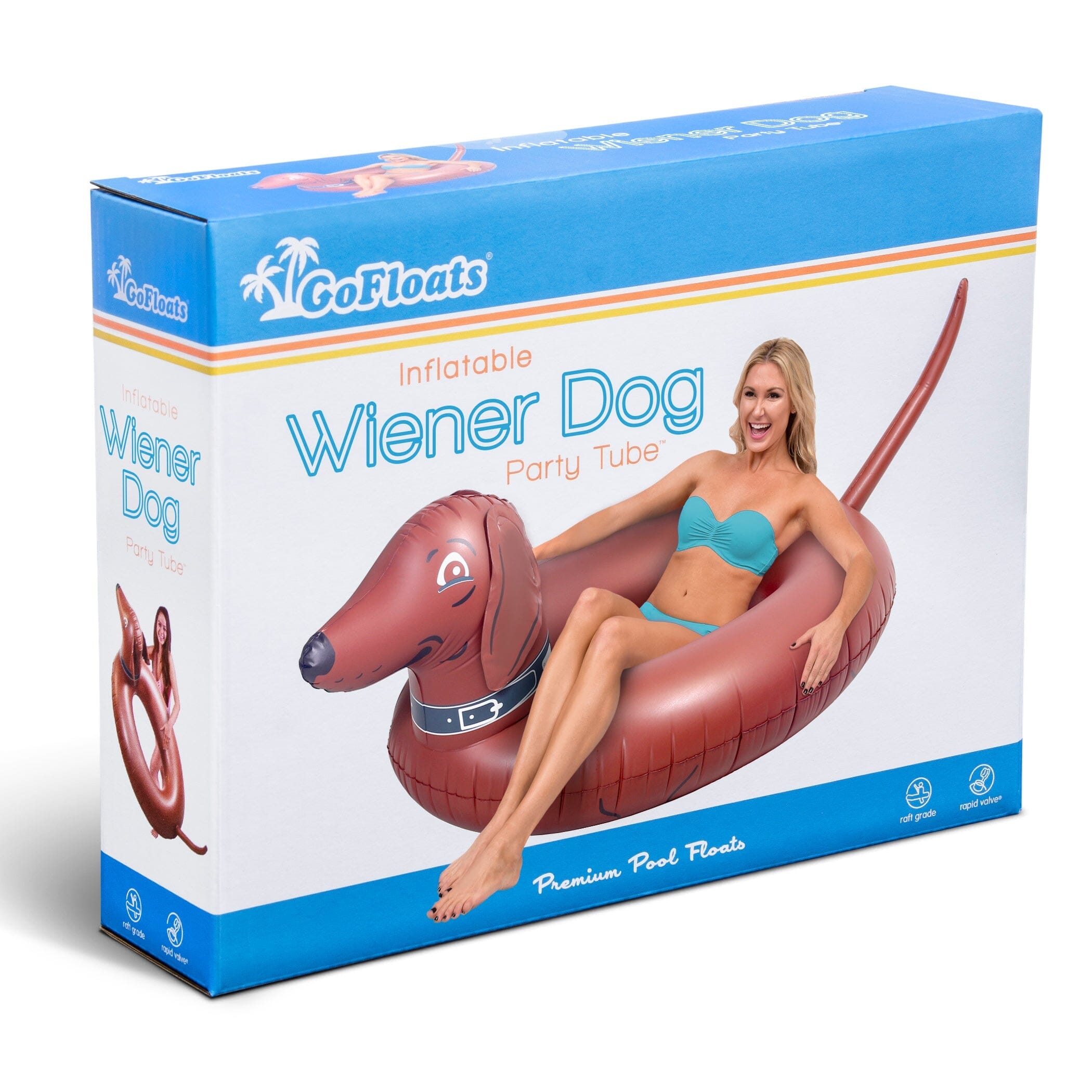 GoFloats Party Tube Inflatable Raft - Weiner Dog GoFloats 