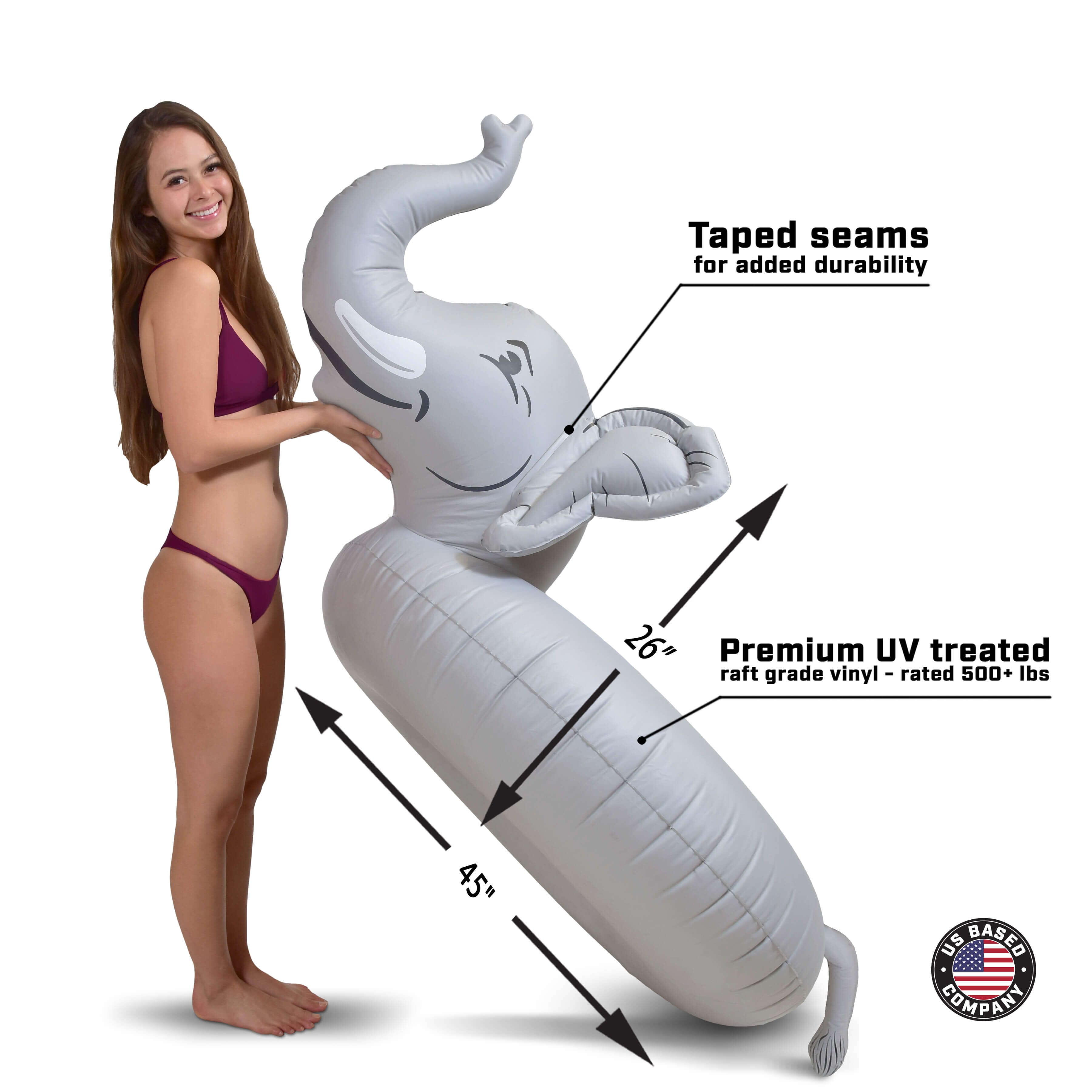 GoFloats Party Tube Inflatable Raft - Elephant GoFloats 