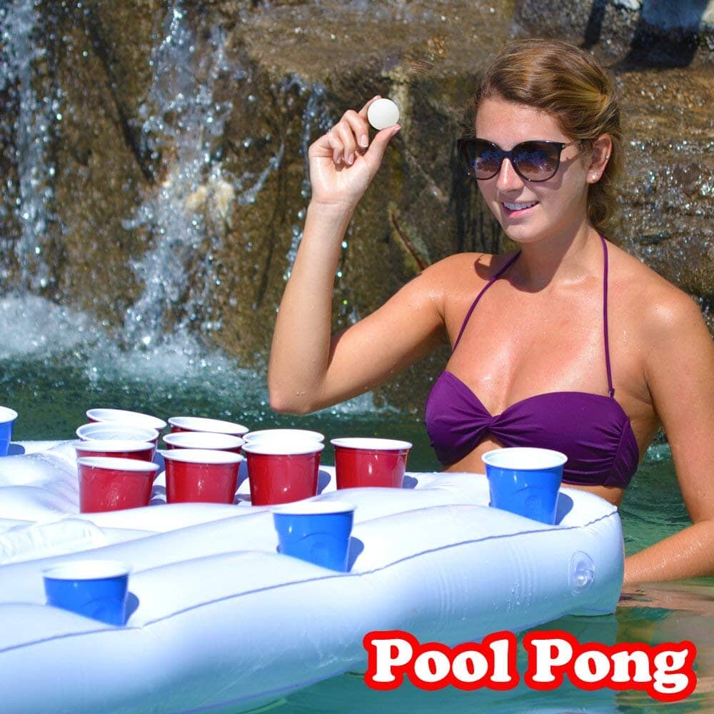 GoPong Original Floating Beer Pong Table with Cooler & Cup Holders Floating Beer Pong gopong.com 