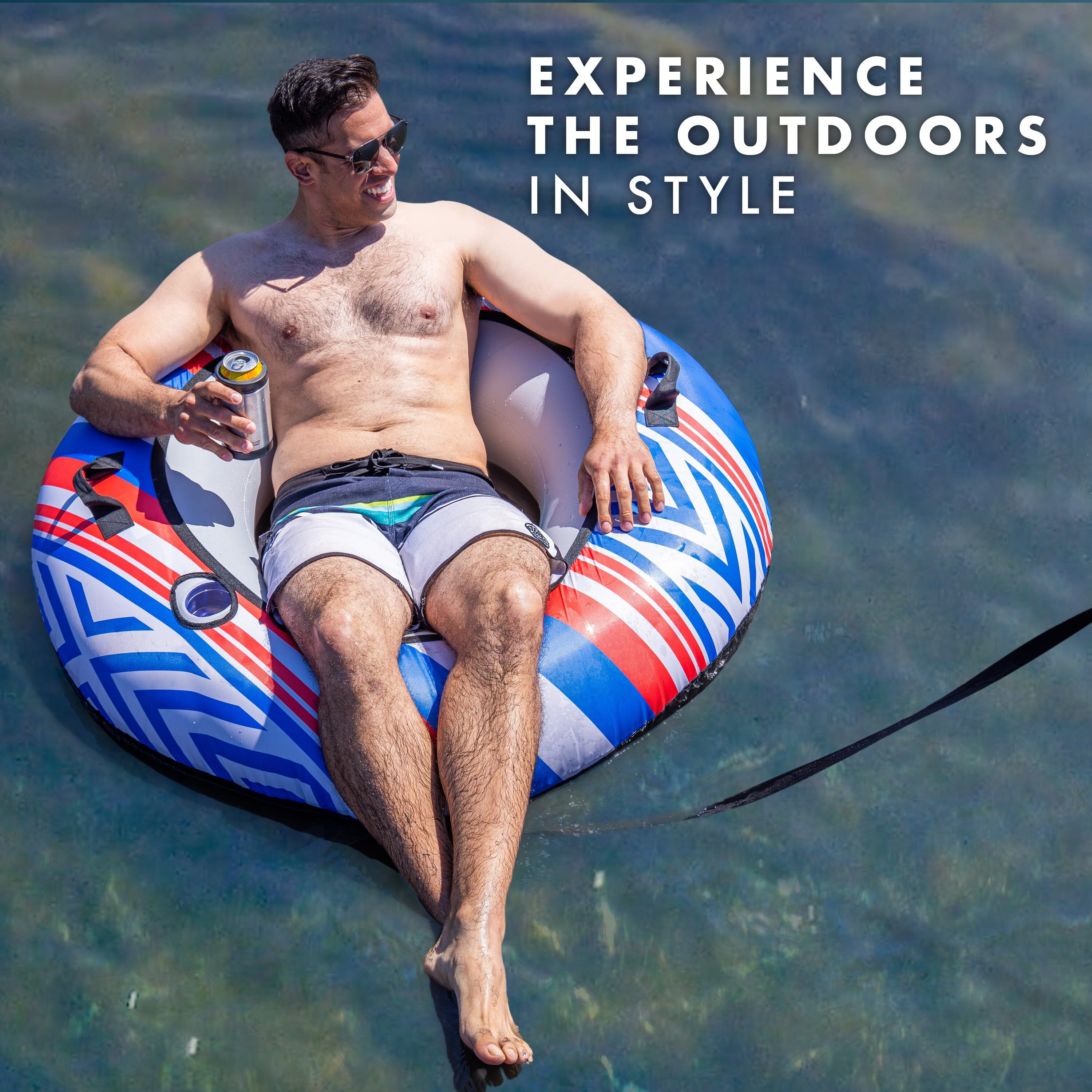 GoSports WOVN River Tube with Premium Canvas Cover - Heavy Duty Float for Rivers, Lakes, & Pools - Baja GoSports 