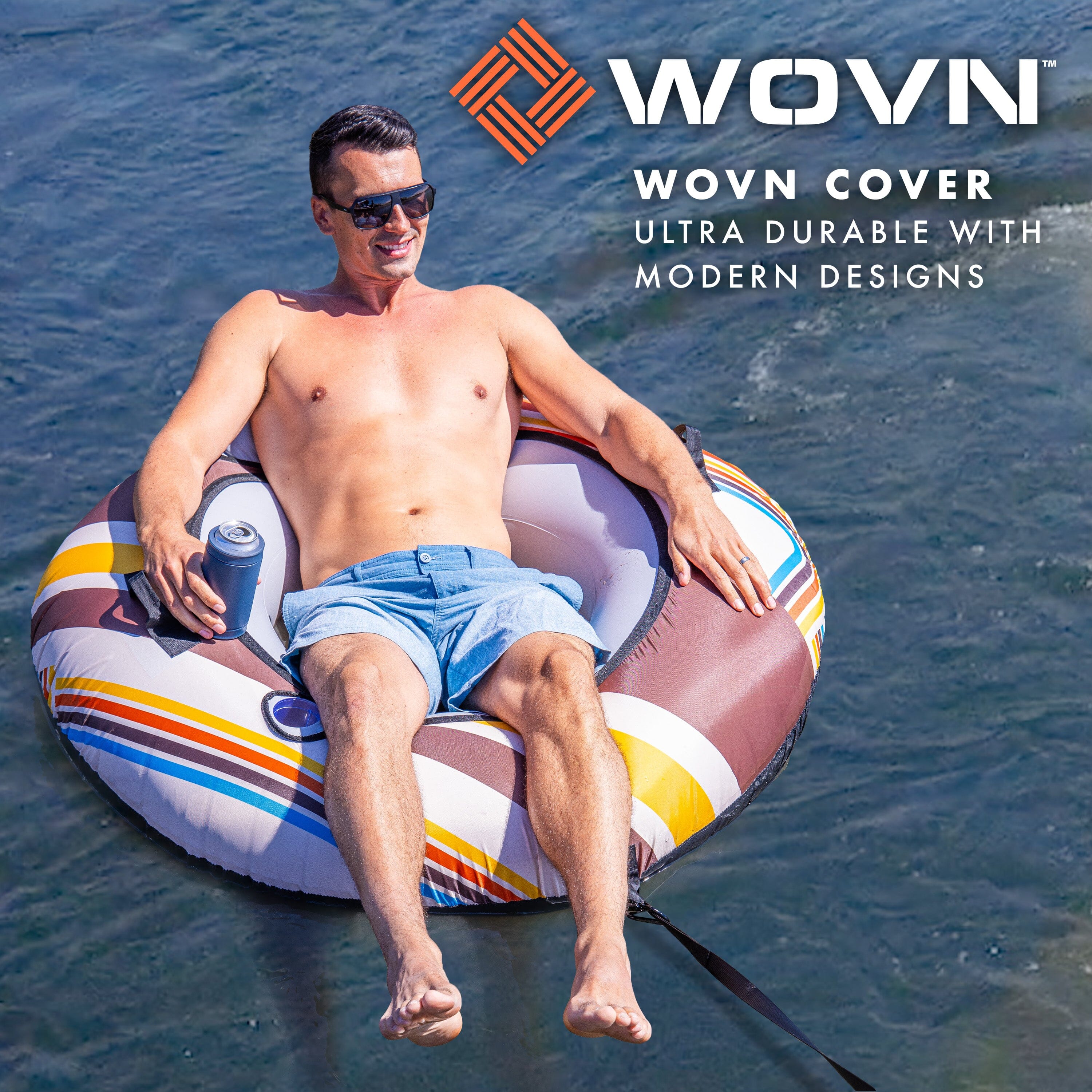 GoSports WOVN River Tube with Premium Canvas Cover - Heavy Duty Float for Rivers, Lakes, & Pools - Drifter GoSports 