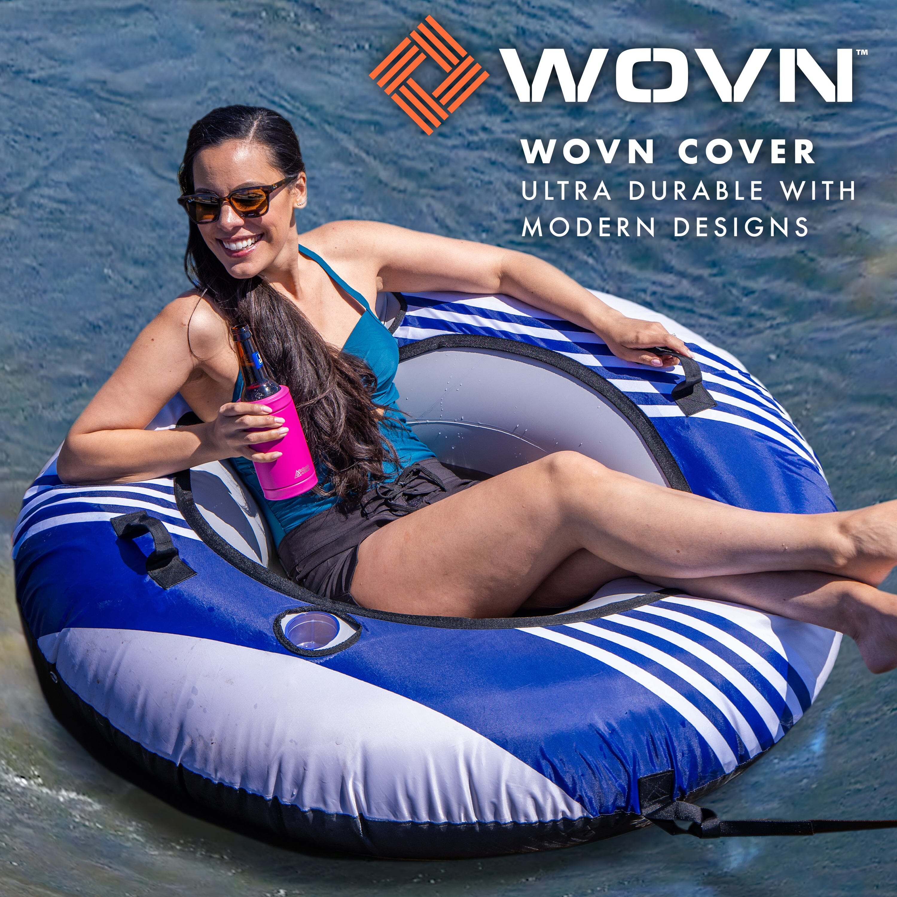 GoSports WOVN River Tube with Premium Canvas Cover - Heavy Duty Float for Rivers, Lakes, & Pools - Lido GoSports 