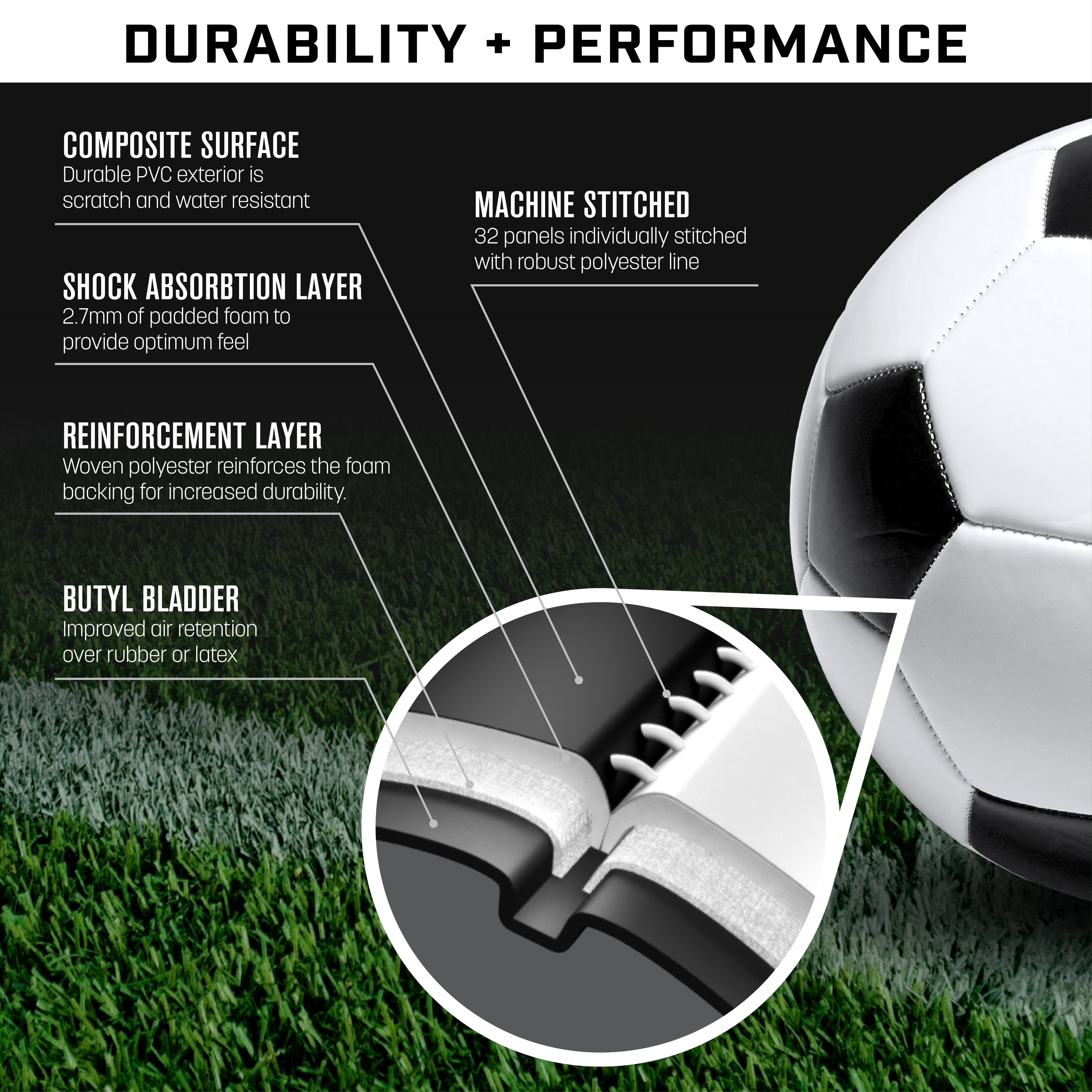GoSports Classic Soccer Ball - Durable Training and Match Ball for Practice & Recreation Soccer Ball GoSports 