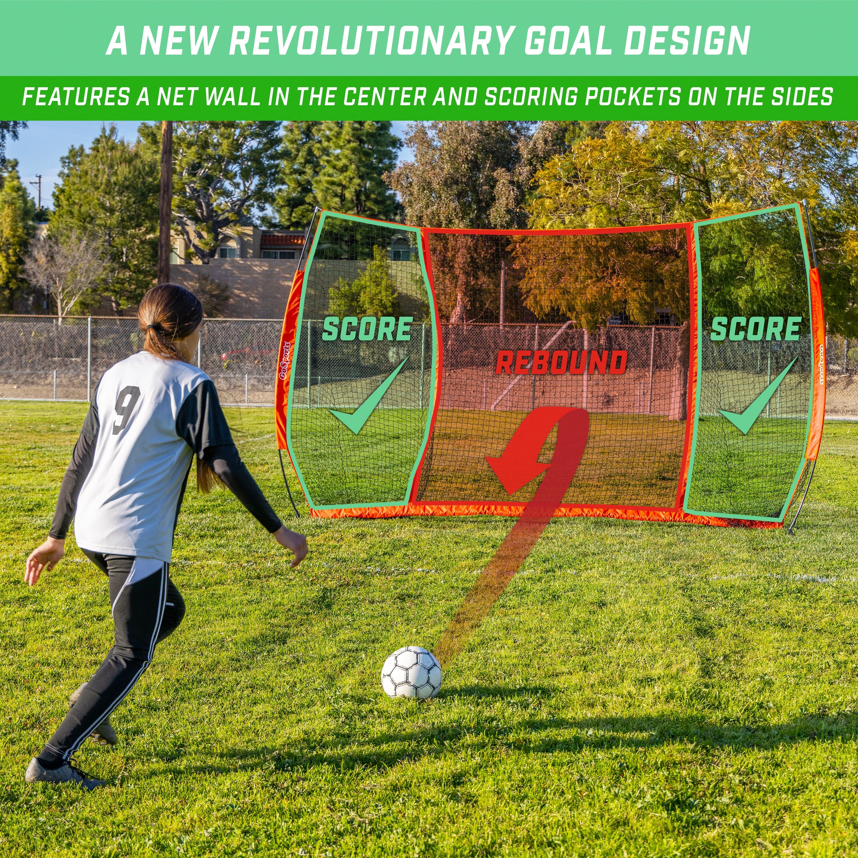 8 Foot Pro Steel Frame Kids Football Soccer Professional Goal