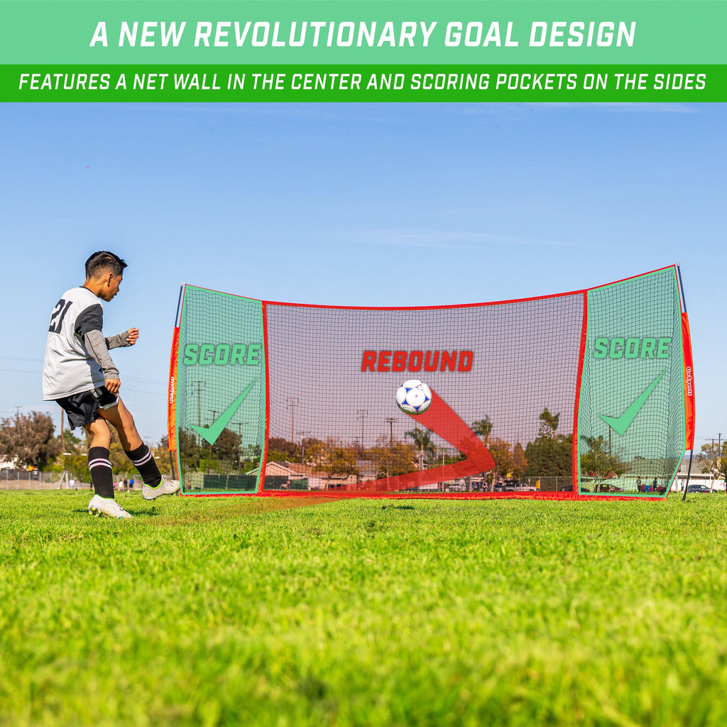 GoSports Strike Net Soccer Training Goal & Rebounder - 18 ft x 8 ft Playgosports.com 