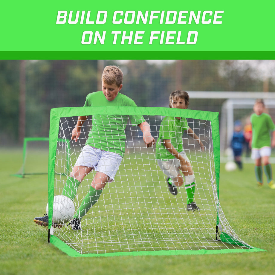 Metal Mini Hockey Nets GoSports Team Tone 4ft X 3ft Soccer Goals - Set ...