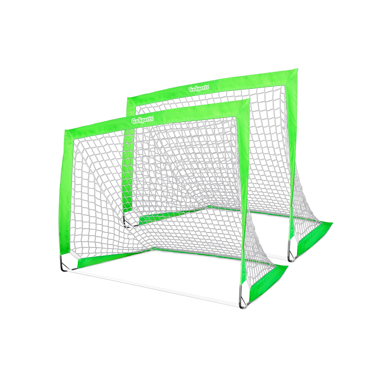 4' x 3' Team Tone Portable Soccer Goals for Kids GoSports Soccer Bright Green 