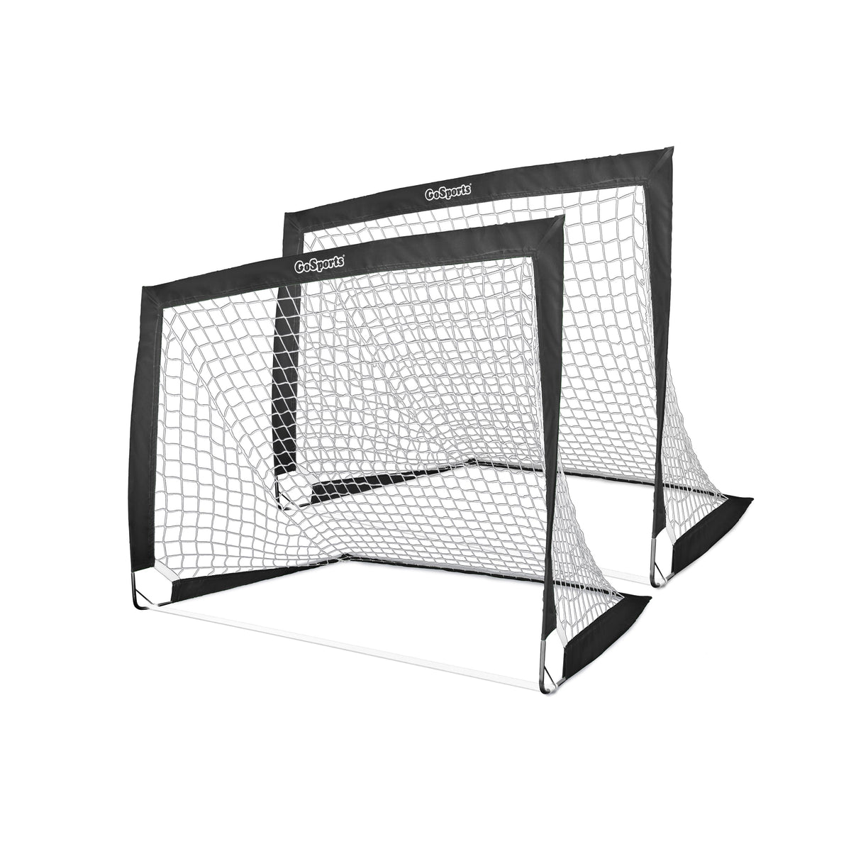 4' x 3' Team Tone Portable Soccer Goals for Kids GoSports Soccer Black 