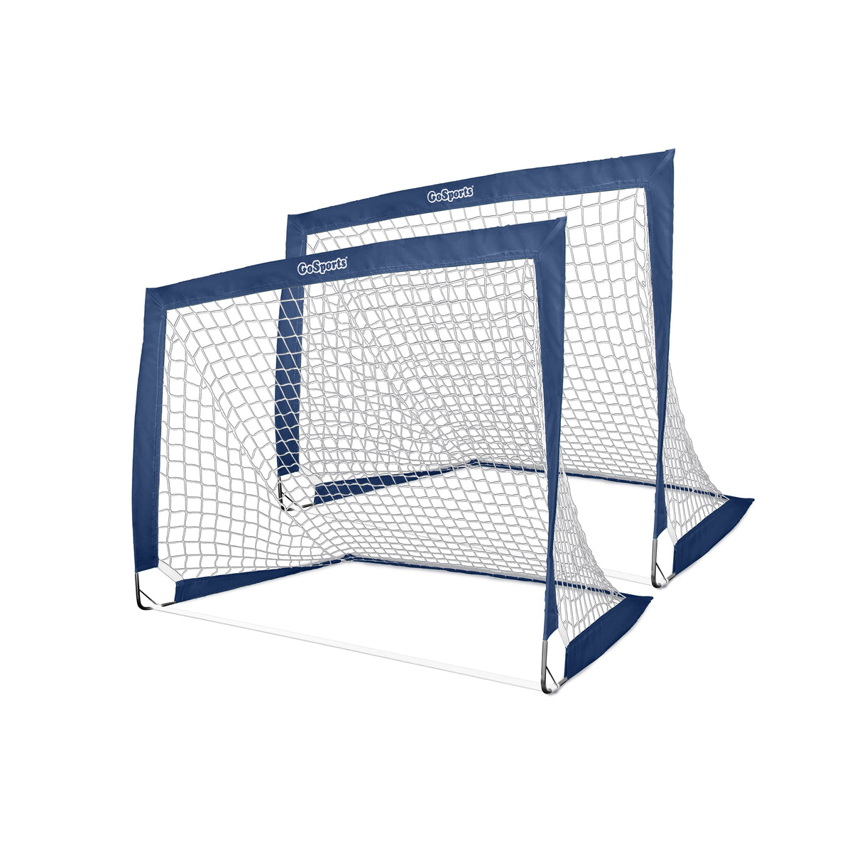 4' x 3' Team Tone Portable Soccer Goals for Kids GoSports Soccer Navy 