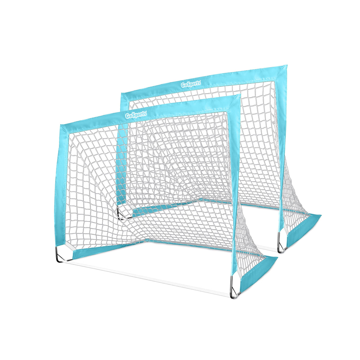 4' x 3' Team Tone Portable Soccer Goals for Kids GoSports Soccer Light Blue 