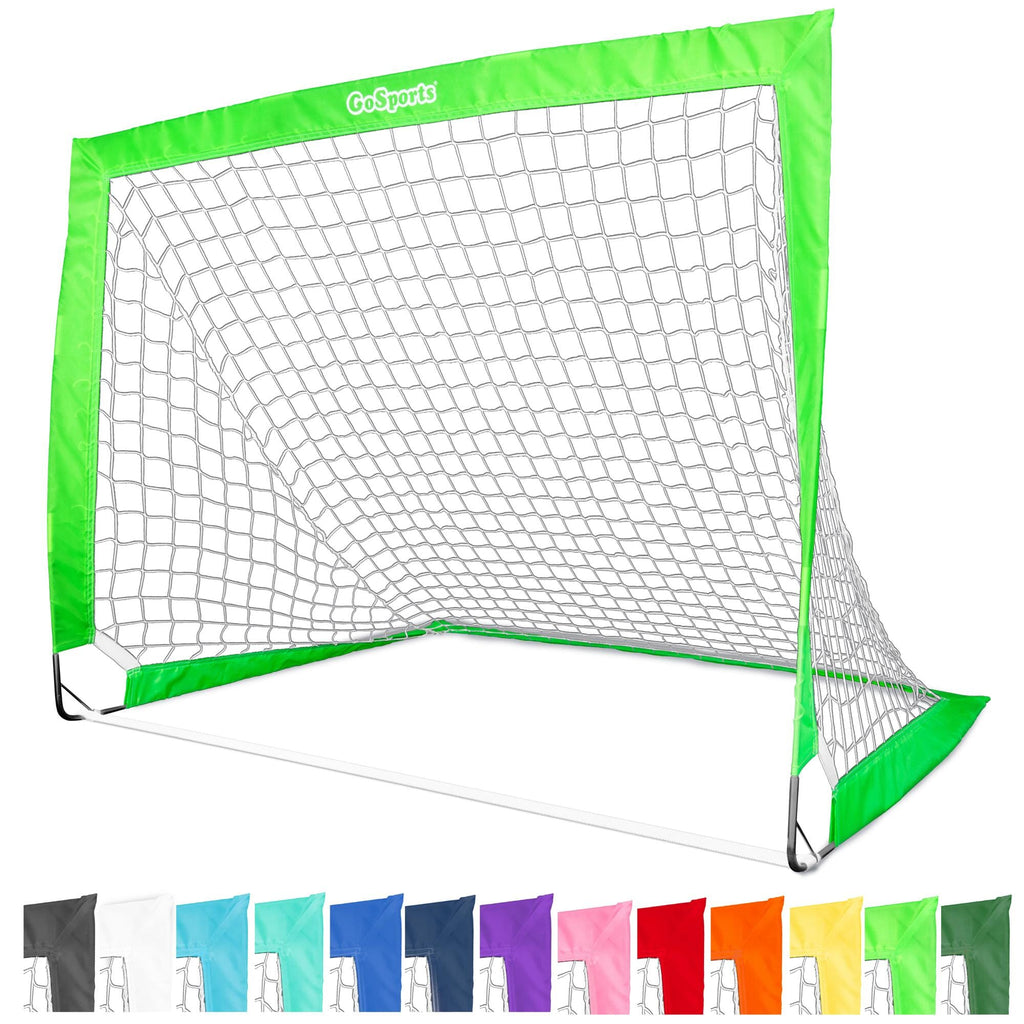 GoSports Team Tone 4 ft x 3 ft Portable Soccer Goal for Kids - Pop Up Net for Backyard - Bright Green GoSports 
