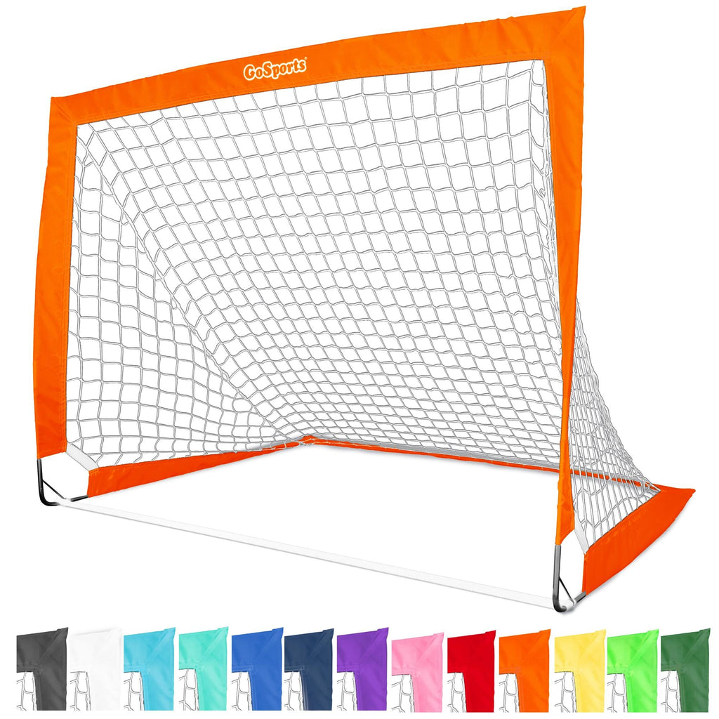 GoSports Team Tone 4 ft x 3 ft Portable Soccer Goal for Kids - Pop Up Net for Backyard - Orange GoSports 