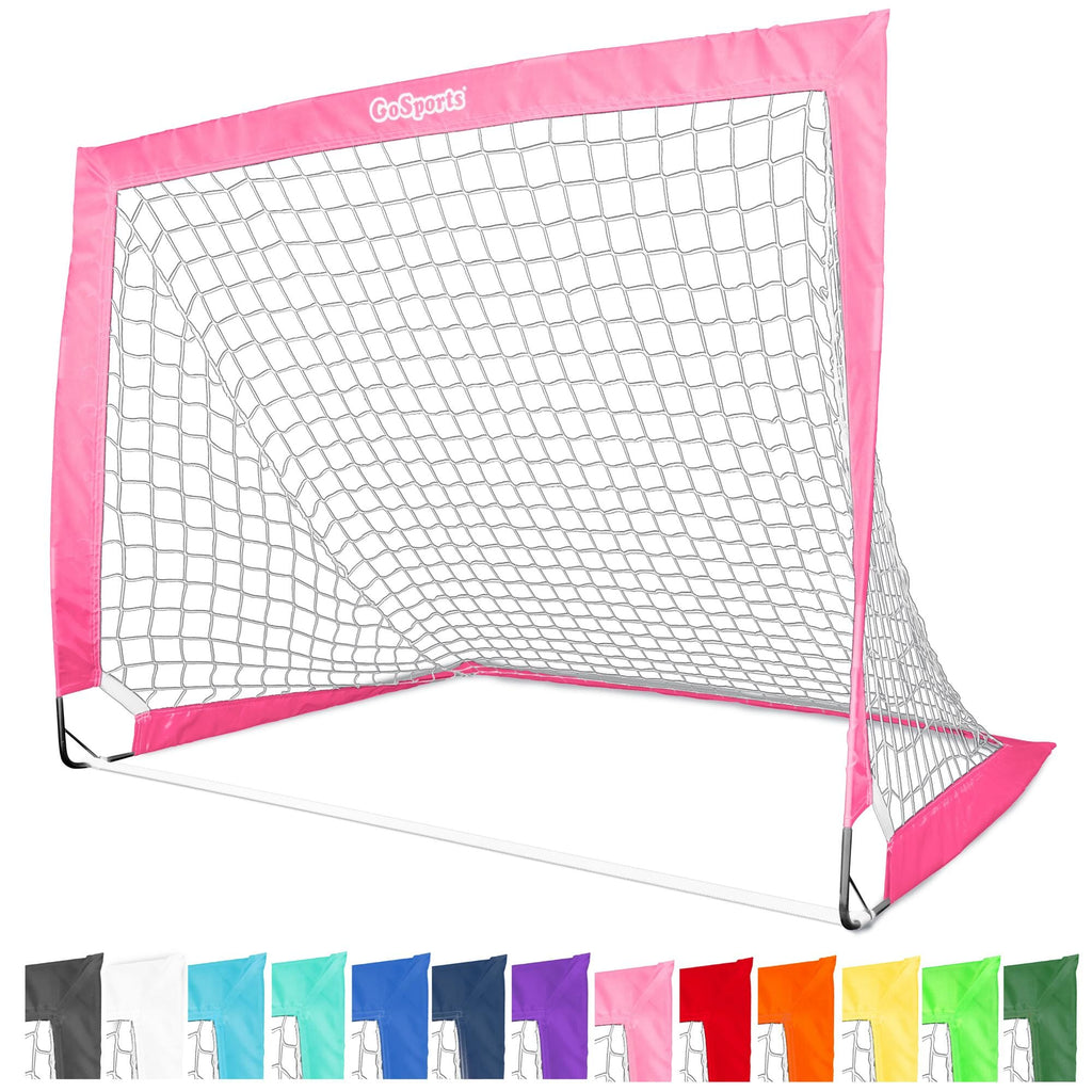 GoSports Team Tone 4 ft x 3 ft Portable Soccer Goal for Kids - Pop Up Net for Backyard - Pink GoSports 