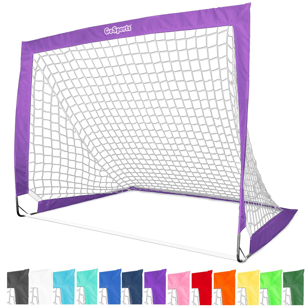 GoSports Team Tone 4 ft x 3 ft Portable Soccer Goal for Kids - Pop Up Net for Backyard - Purple GoSports 
