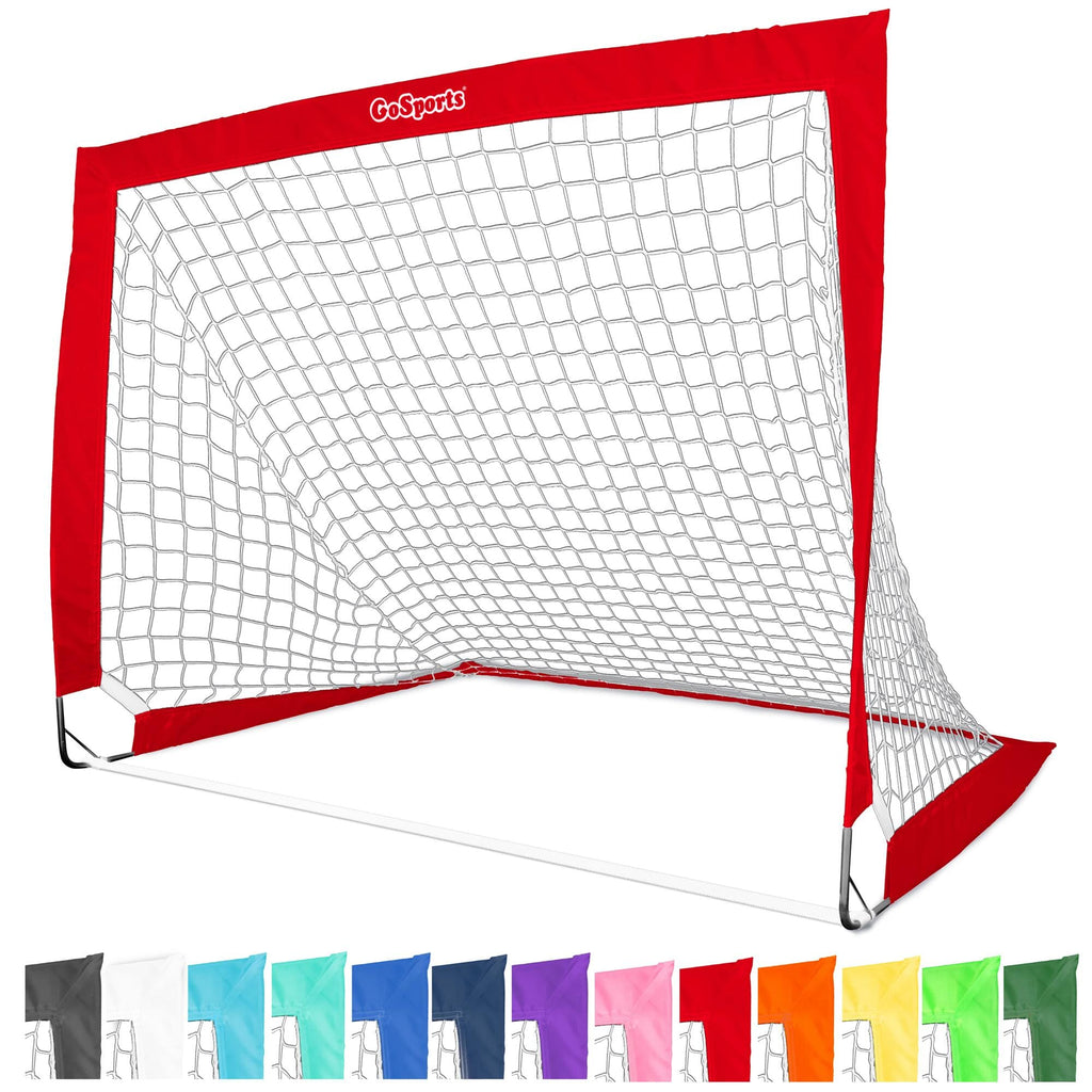 GoSports Team Tone 4 ft x 3 ft Portable Soccer Goal for Kids - Pop Up Net for Backyard - Red GoSports 