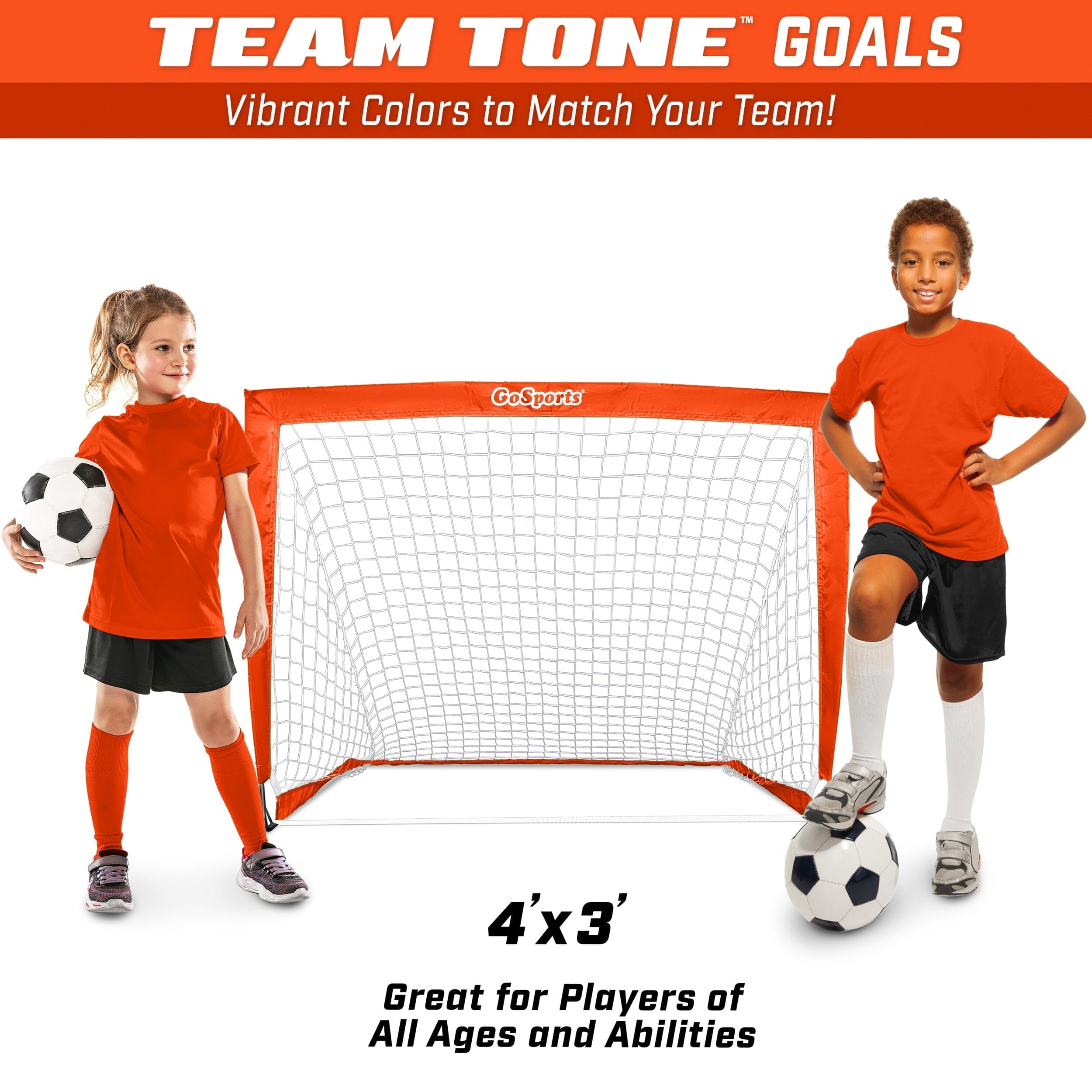 GoSports Team Tone Portable Soccer Goal for Kids - Pop Up Net for Backyard GoSports 