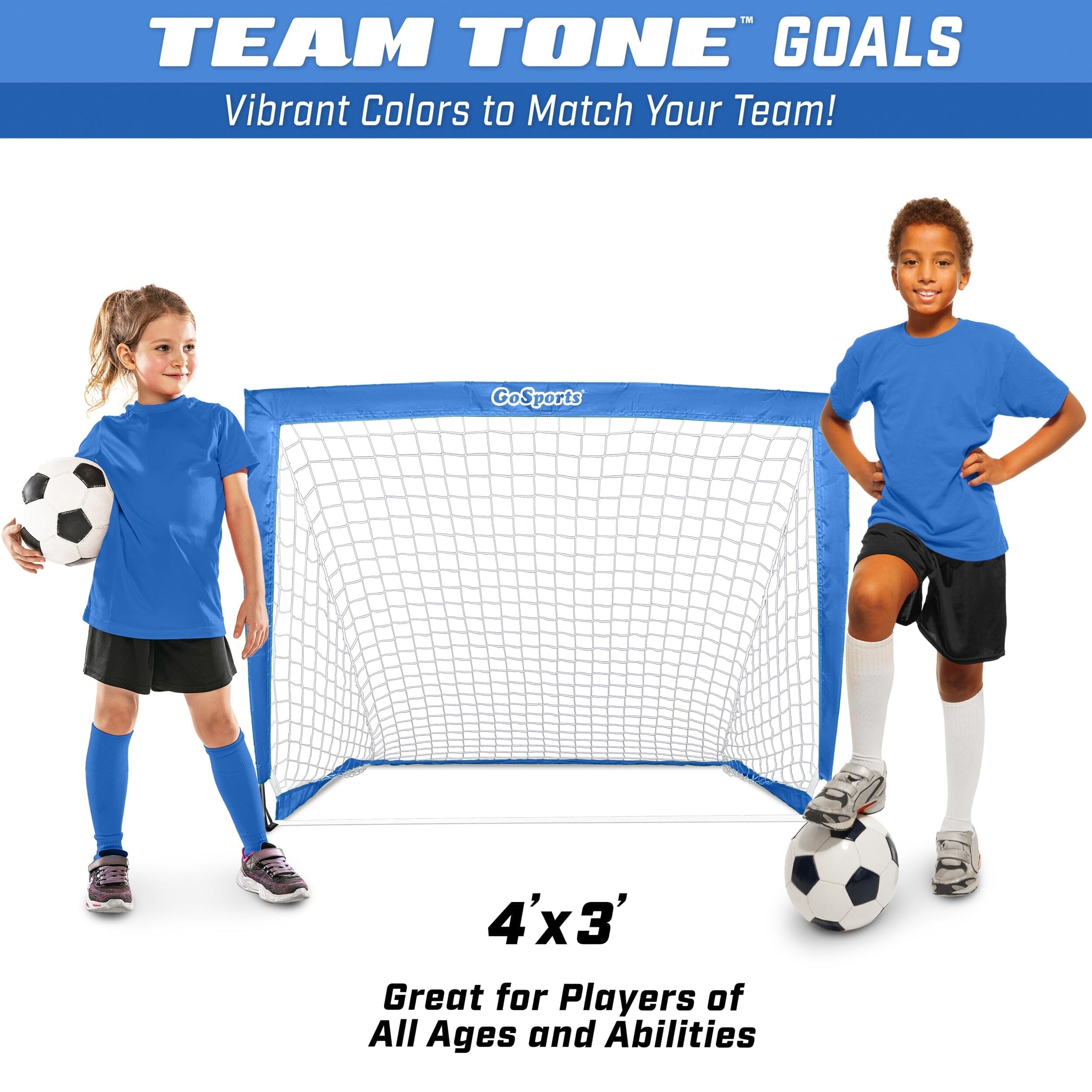 GoSports Team Tone Portable Soccer Goal for Kids - Pop Up Net for Backyard GoSports 