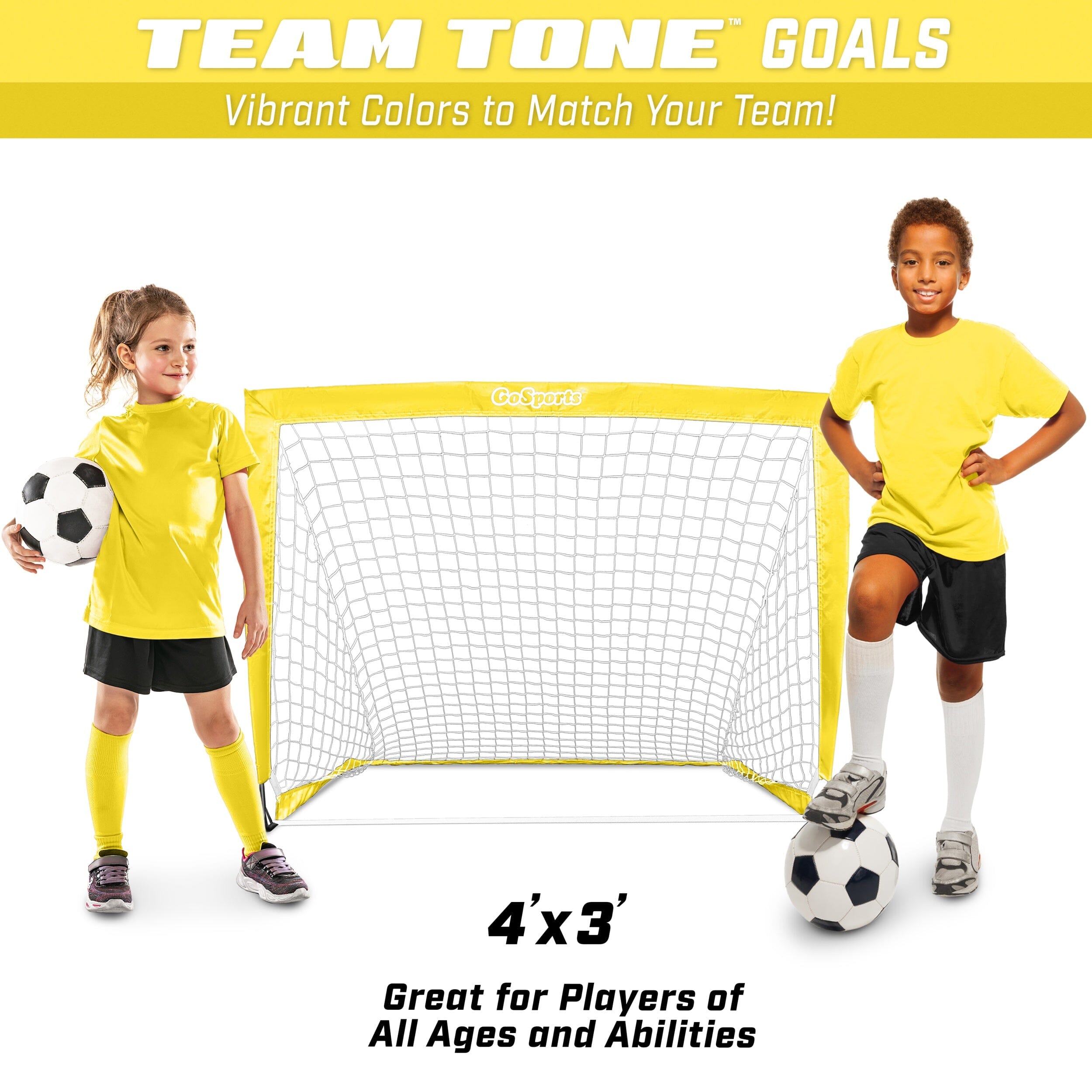 GoSports Team Tone Portable Soccer Goal for Kids - Pop Up Net for Backyard GoSports 