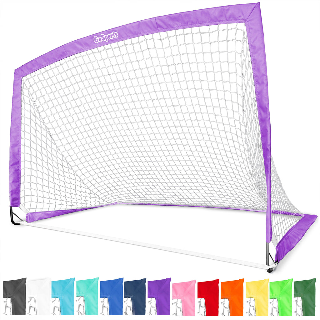 GoSports Team Tone 6 ft x 4 ft Portable Soccer Goal for Kids - Pop Up Net for Backyard - Purple GoSports 